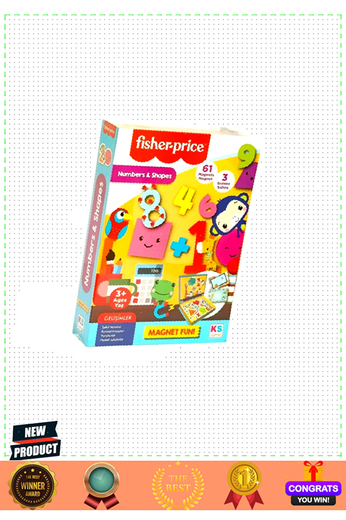 Fp 13411 Fisherrr Priceee Baby Puzzle Numbers Shapes -ks Puzzle Kız Erkek Çocuk Oyuncakları E
