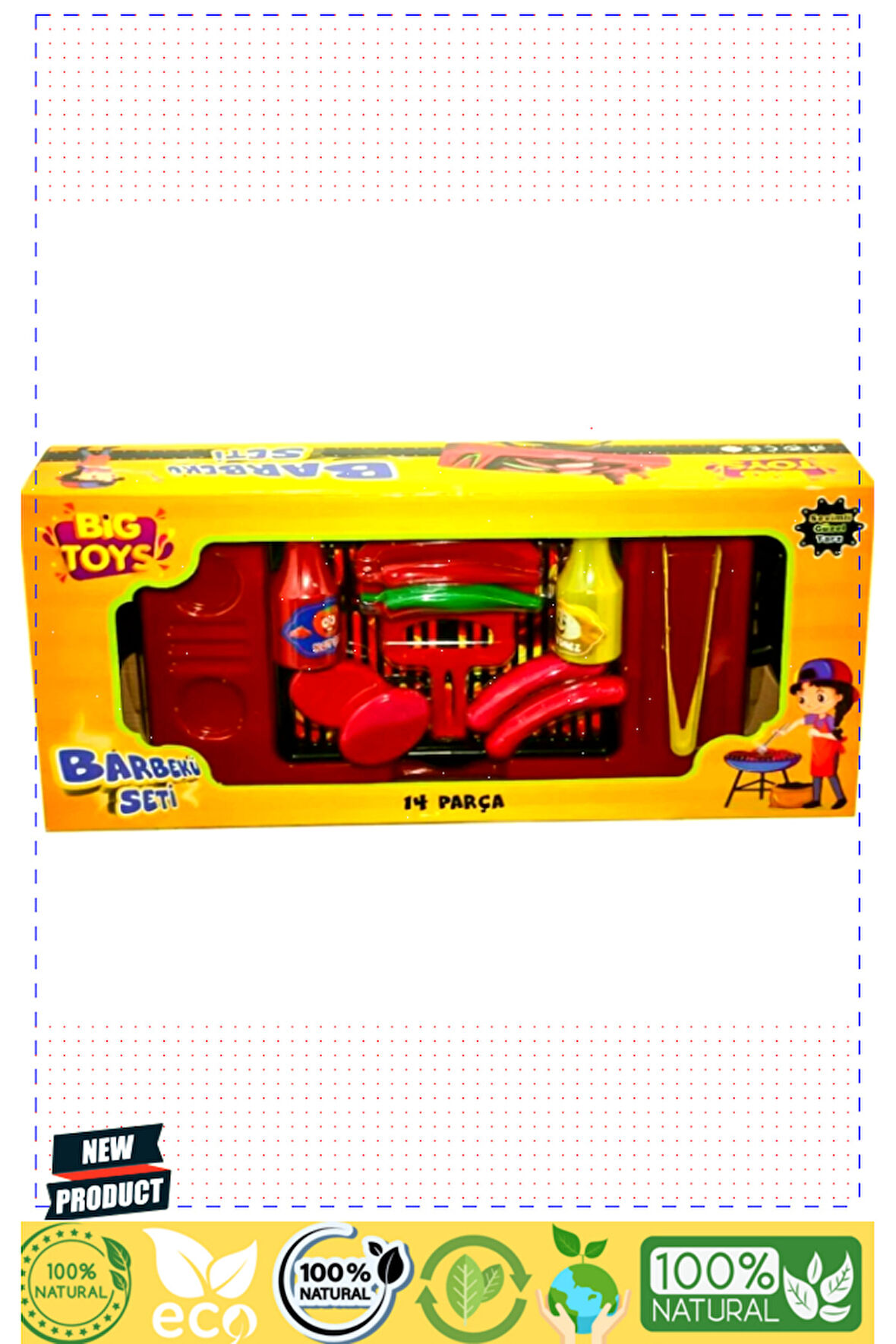 Smk013 Kutulu Barbekü Seti-asya Oyuncak 5 Litre Kız Erkek Çocuk Oyuncakları Eğitici Oyuncaklar