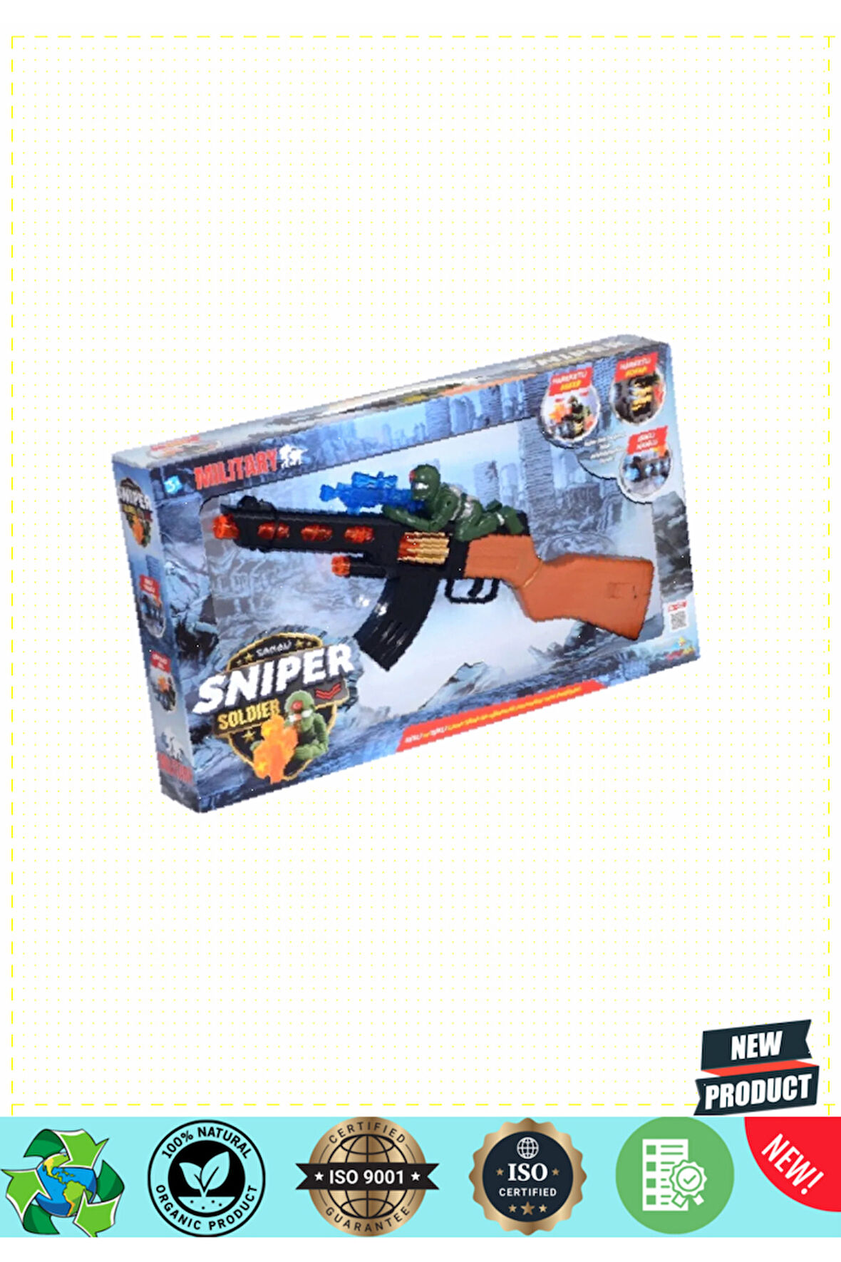 Cnl-3801 Can Ali Toys, Sniper Soldier Tüfek 5 Litre Kız Erkek Çocuk Oyuncakları Eğitici Oyuncaklar