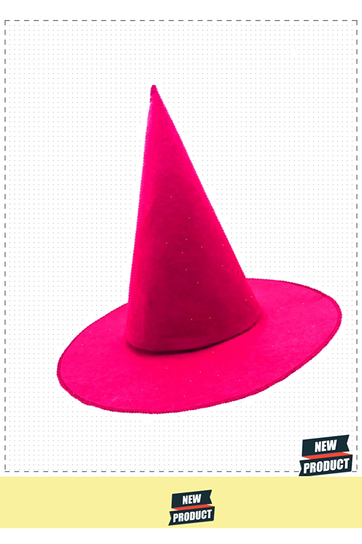 Pembe Fuşya Renk Keçe Cadı Şapkası Yetişkin Çocuk Uyumlu 35x38cm 5 Litre Kız Erkek Çocuk Oyuncakları