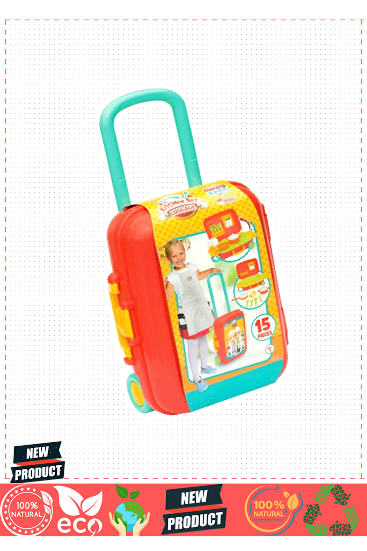 Candy Ken Mutfak Set Bavulum 5 Litre Kız Erkek Çocuk Oyuncakları Eğitici Oyuncaklar