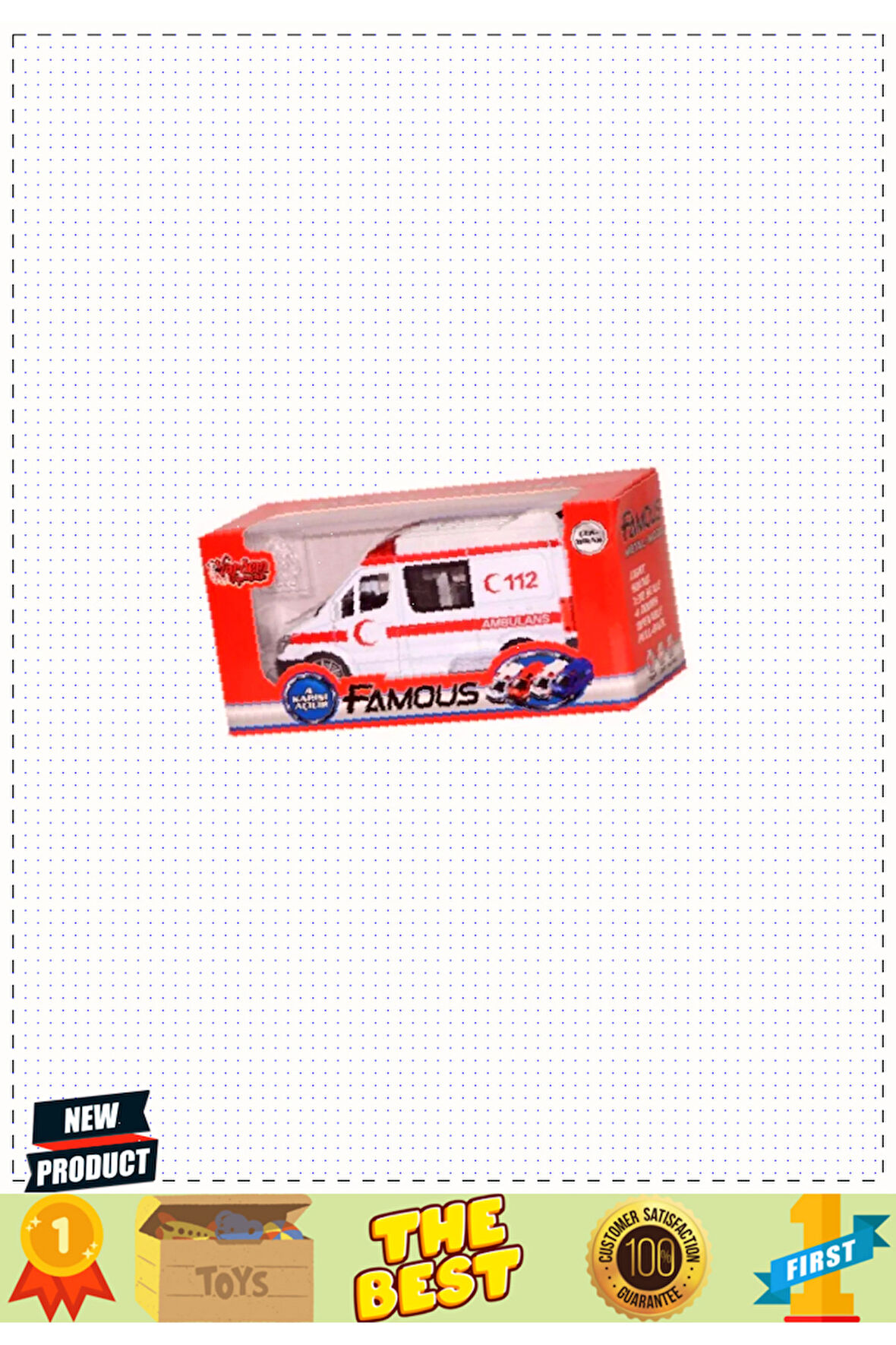 588b 8136 Sesli Işıklı Ambulans -vardem 5 Litre Kız Erkek Çocuk Oyuncakları Eğitici Oyuncaklar