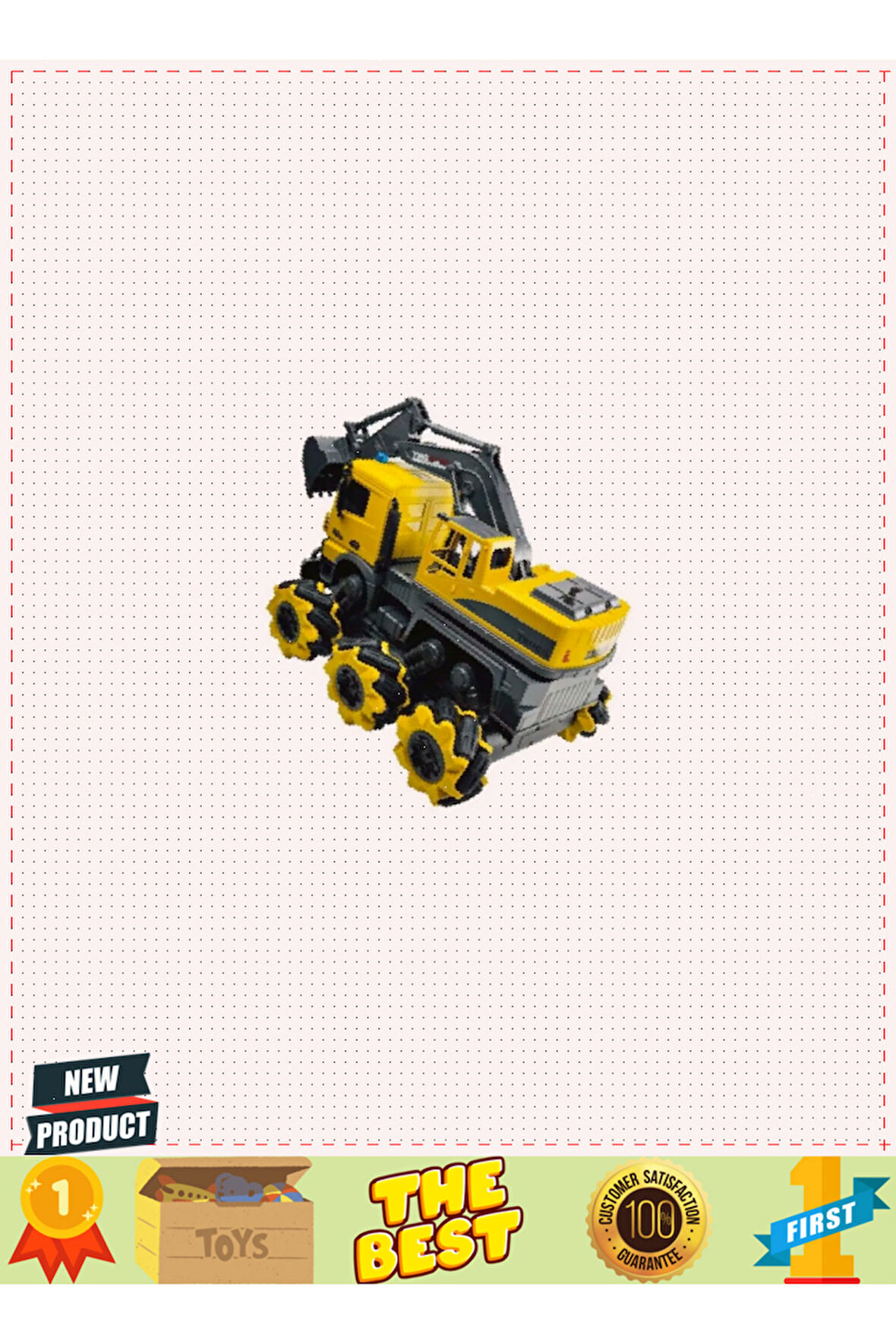 YJ-075-4 1:14 Uzaktan Kumandalı Full Fonksiyon 2.4G Kamyon Kazıcı -Vardem 1 Gram Kız Erkek Çocuk Oyu