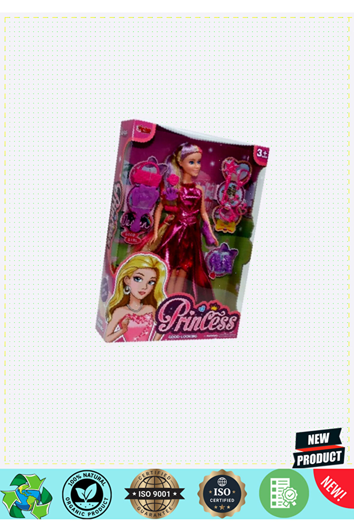 Wg-66765 Kutulu 29cm Aksesuarlı Moda Bebek- 5 Litre Kız Erkek Çocuk Oyuncakları Eğitici Oyuncaklar