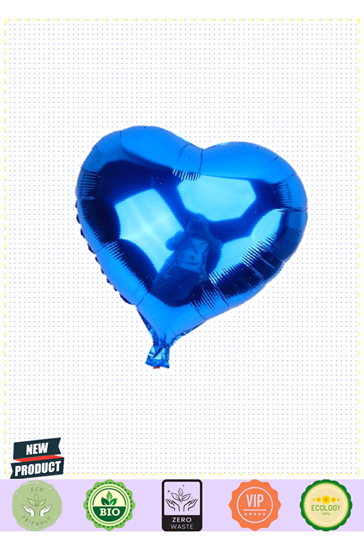 Kalp Balon Folyo Mavi 45cm 18 Inç 5 Litre Kız Erkek Çocuk Oyuncakları Eğitici Oyuncaklar