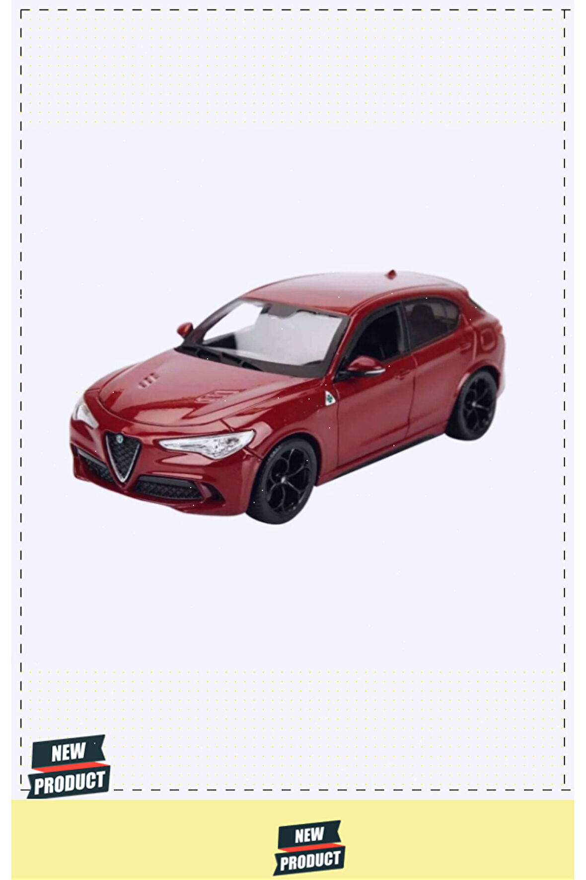 Bburagoo 1:24 Alfa Romeo Stelvio Model Araba 5 Litre Kız Erkek Çocuk Oyuncakları Eğitici Oyuncaklar