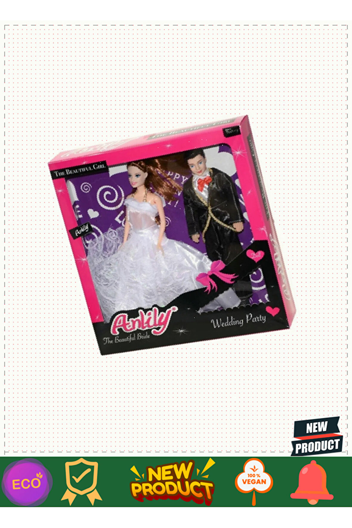 02264 Anlily Gelin Ve Damat / 3 Yaş 5 Litre Kız Erkek Çocuk Oyuncakları Eğitici Oyuncaklar