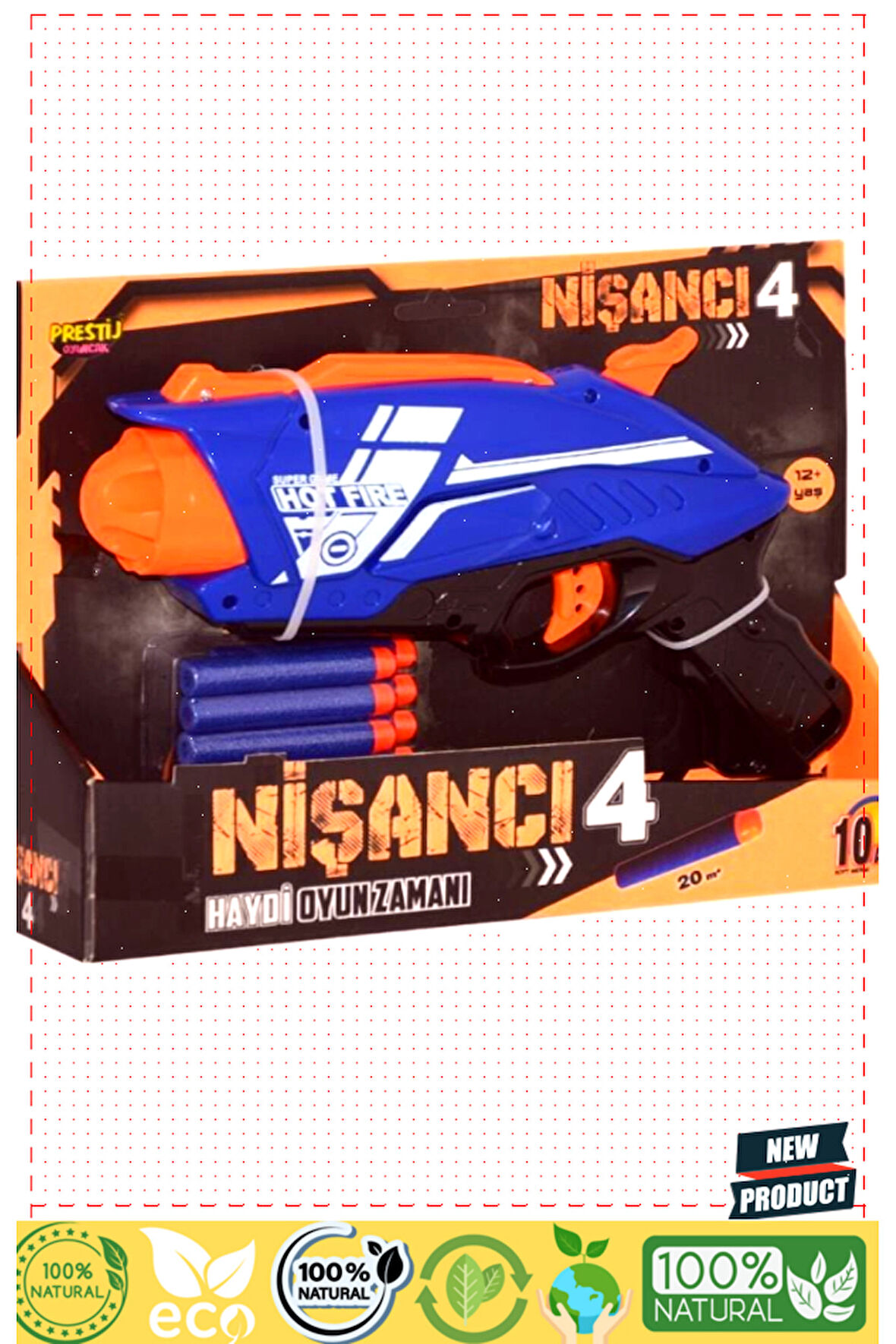 FAB 6262 Prestij, Nişancı Dart Fırlatıcı 4 5 Litre Kız Erkek Çocuk Oyuncakları Eğitici Oyuncaklar