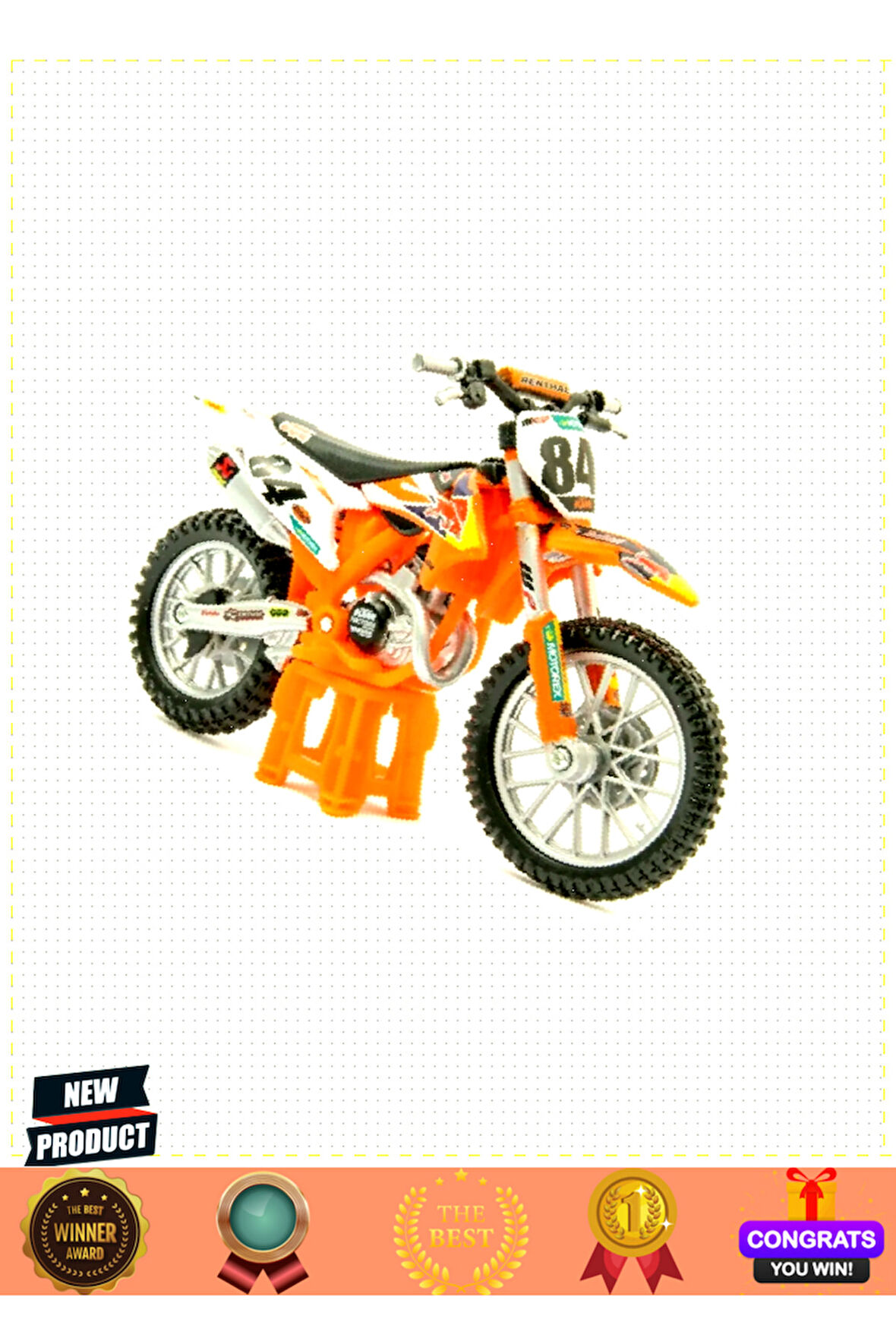 Bburagoo 1:18 Ktm 450 Model Motor 5 Litre Kız Erkek Çocuk Oyuncakları Eğitici Oyuncaklar
