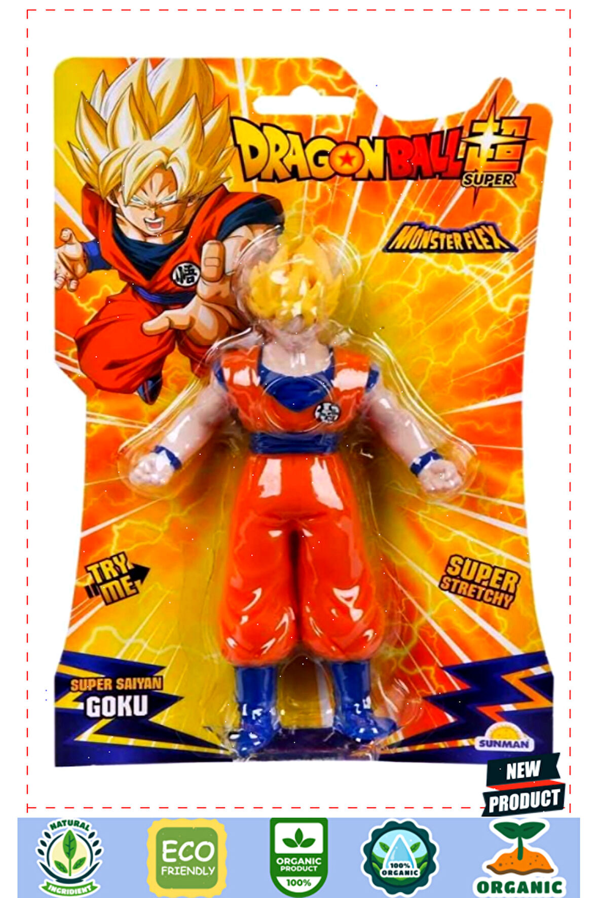 89372 Monster Flex Dragon Ball Stretch Figür 15Cm 1 Gram Kız Erkek Çocuk Oyuncakları Eğitici Oyuncak