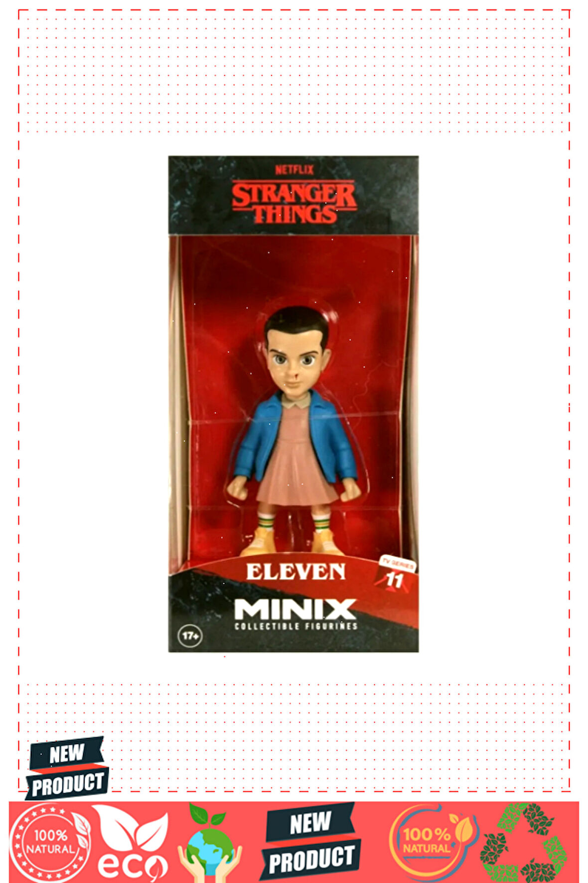 Minix Koleksiyon Figürü Stranger Things Eleven MNX08000 1 Gram Kız Erkek Çocuk Oyuncakları Eğitici O