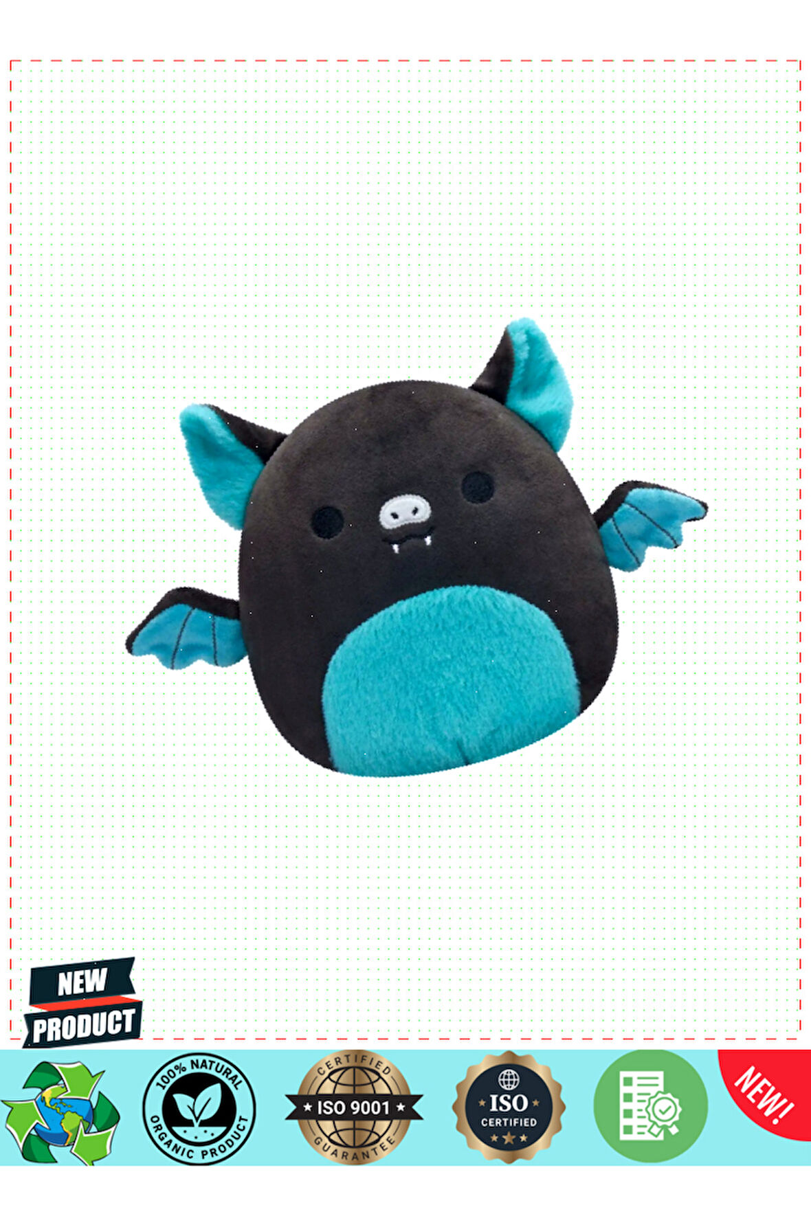 Squishmallowwww Yarasa Aldous 20cm 5 Litre Kız Erkek Çocuk Oyuncakları Eğitici Oyuncaklar