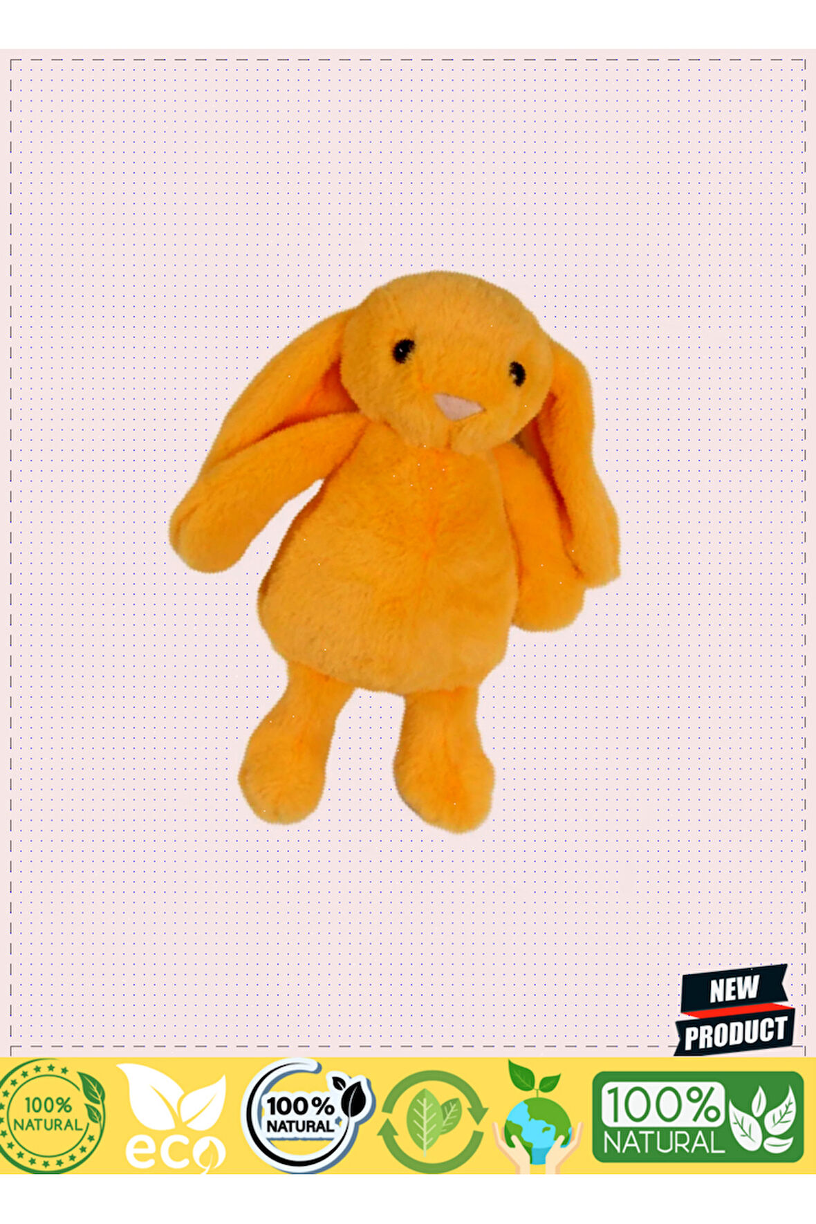 Uyku Arkadaşı Tavşan Peluş Sarı 34cm 5 Litre Kız Erkek Çocuk Oyuncakları Eğitici Oyuncaklar