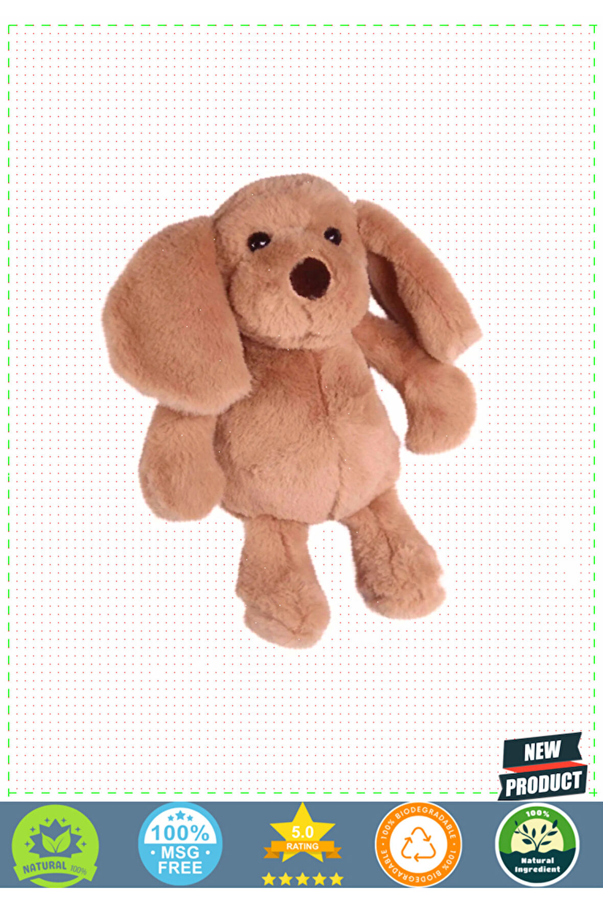 Uyku Arkadaşı Köpek Peluş Kahve 34cm 5 Litre Kız Erkek Çocuk Oyuncakları Eğitici Oyuncaklar