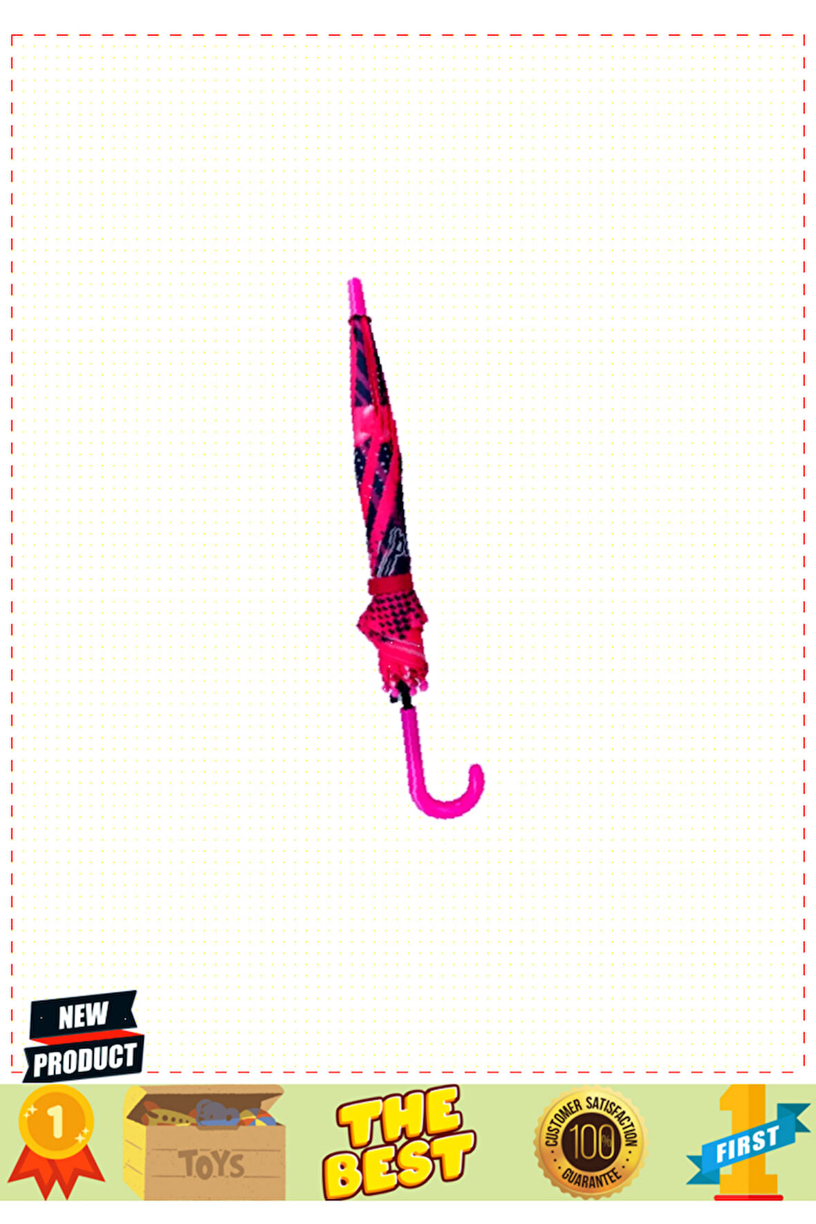 Pretty Pinky Çocuk Şemsiye 45cm 5 Litre Kız Erkek Çocuk Oyuncakları Eğitici Oyuncaklar