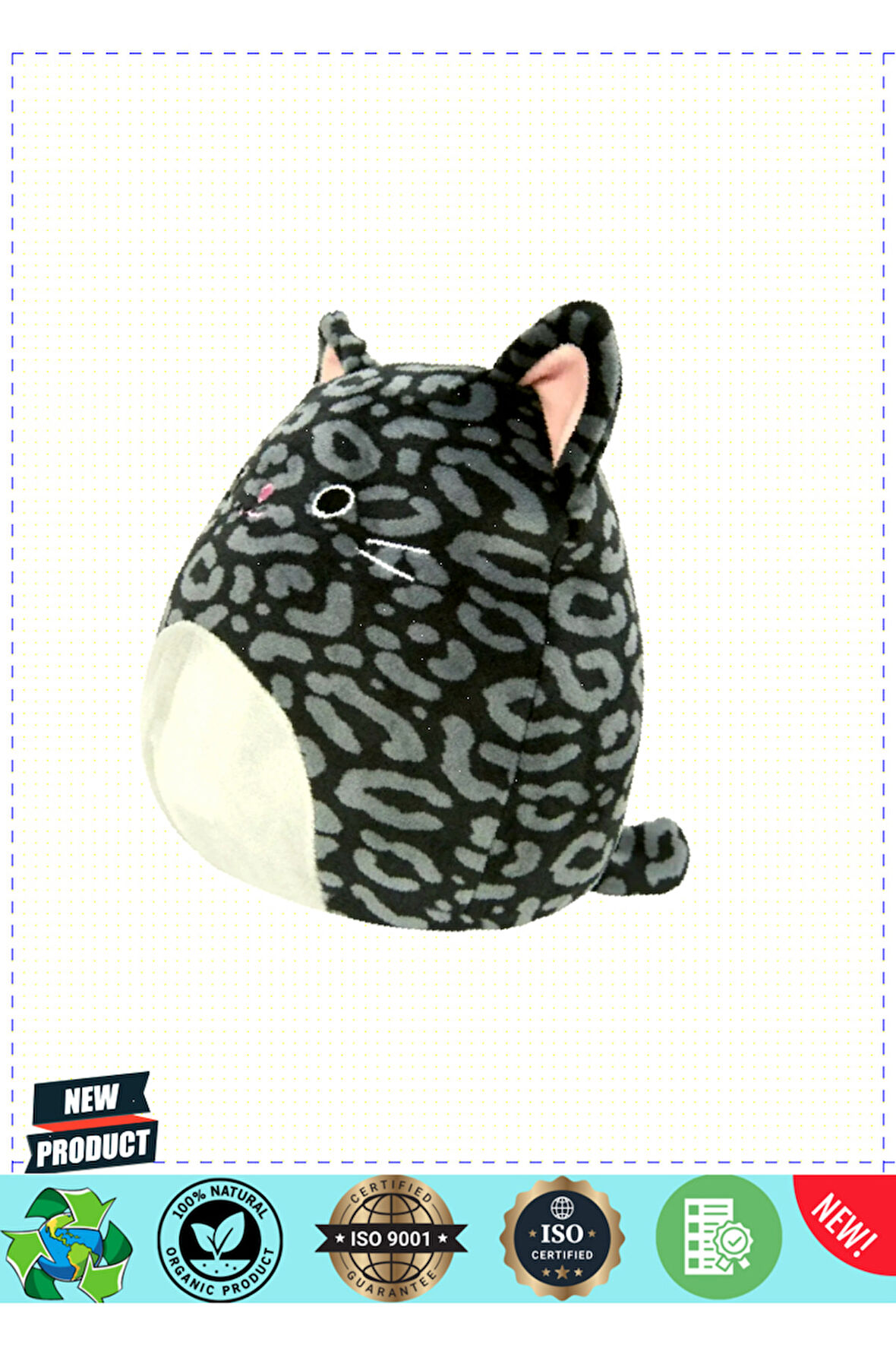 Squishmallowwww Kara Panter Xiomara 20cm 5 Litre Kız Erkek Çocuk Oyuncakları Eğitici Oyuncaklar