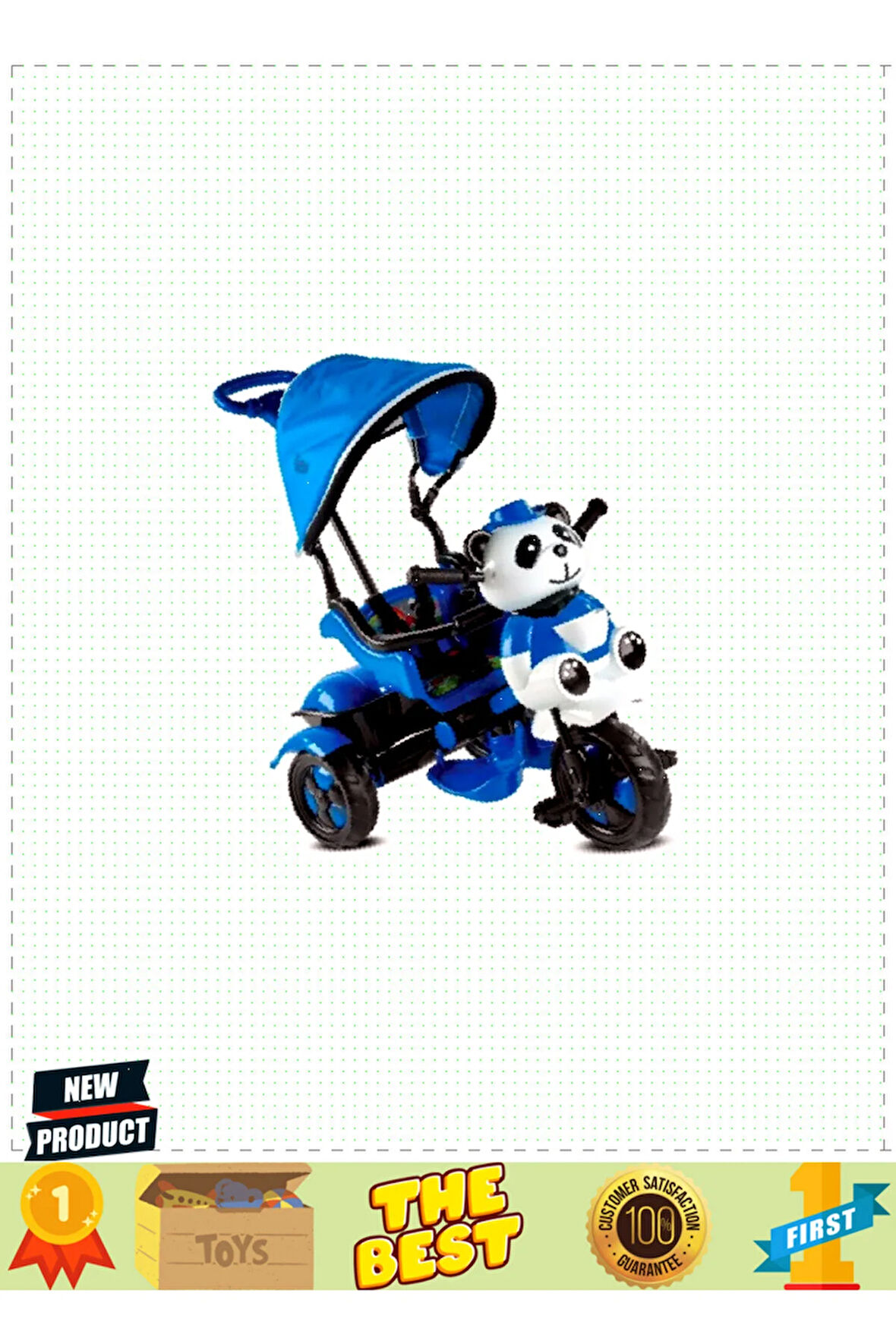 Babyy Hopeee Little Panda Bebek Bisikleti Mavi 1 Gram Kız Erkek Çocuk Oyuncakları Eğitici Oyuncaklar