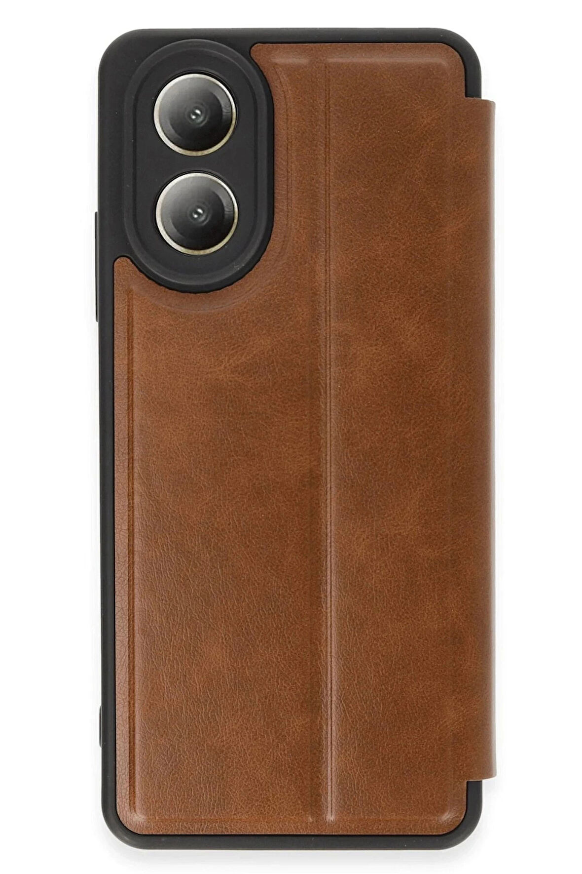 Oppo A38 Kılıf Flip Cover - Taba