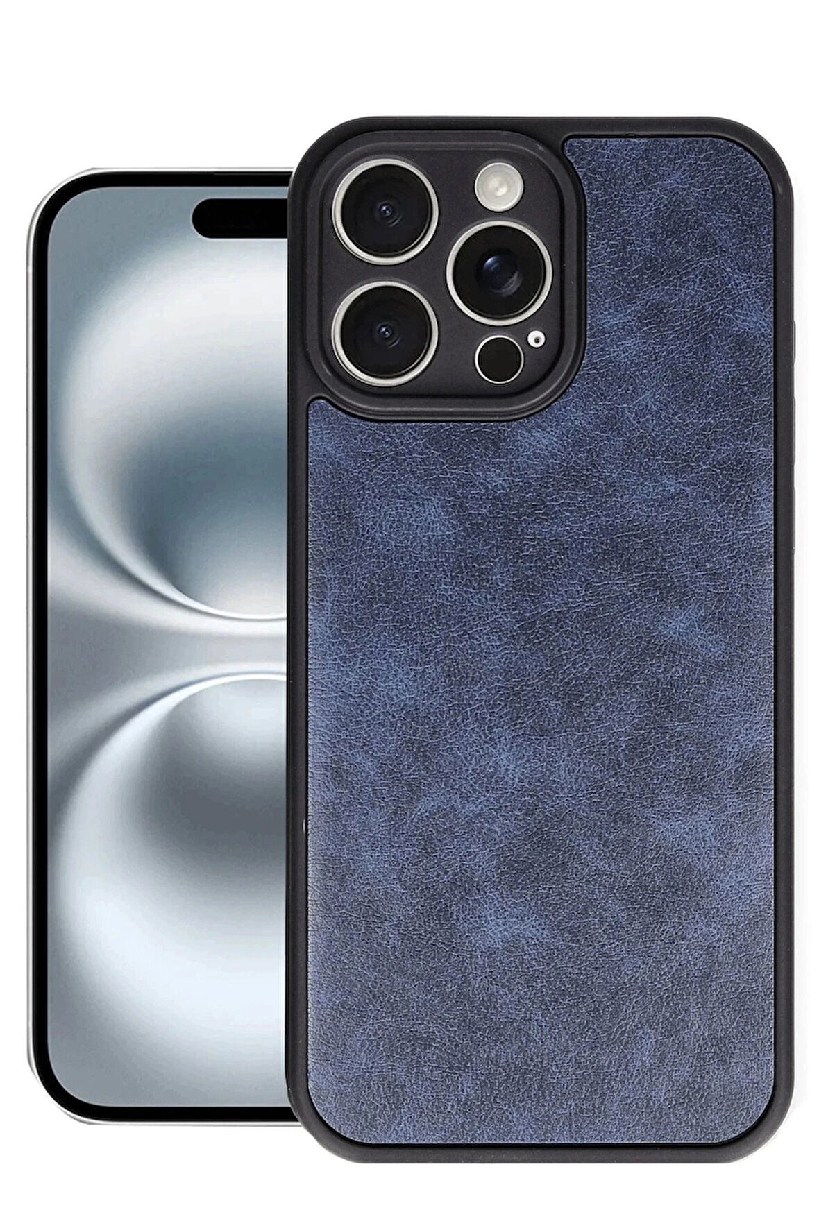 iPhone 16 Pro Kılıf Aras Deri Kapak - Lacivert