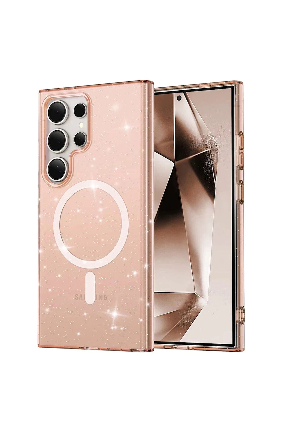 Samsung Galaxy S23 Ultra Kılıf Glow Magsafe Kapak - Turuncu