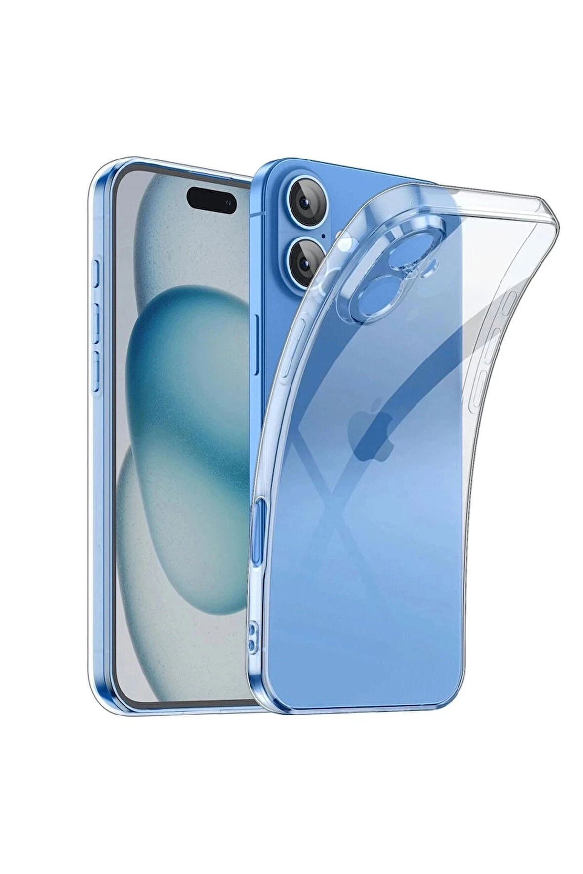 iPhone 16 Plus Kılıf Lüx Şeffaf Silikon