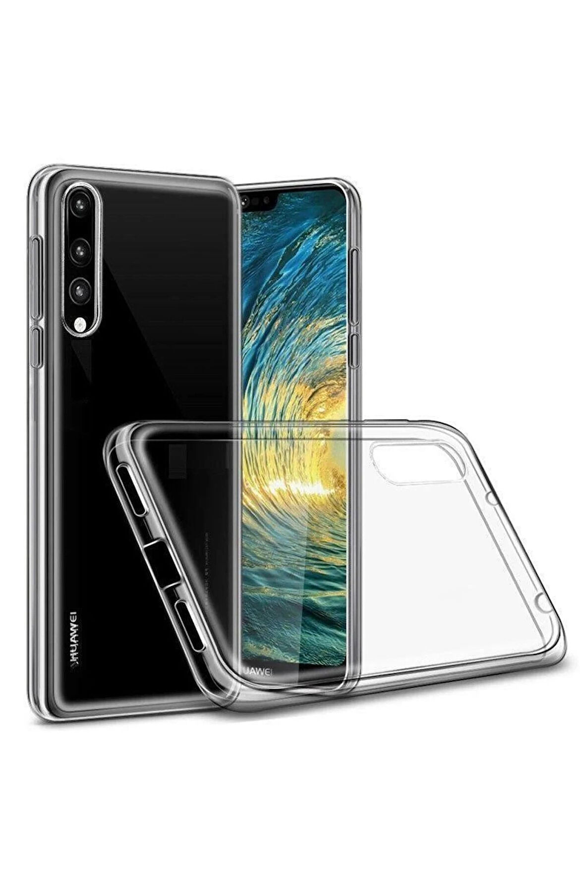 Huawei P30 Lite Kılıf Lüx Şeffaf Silikon