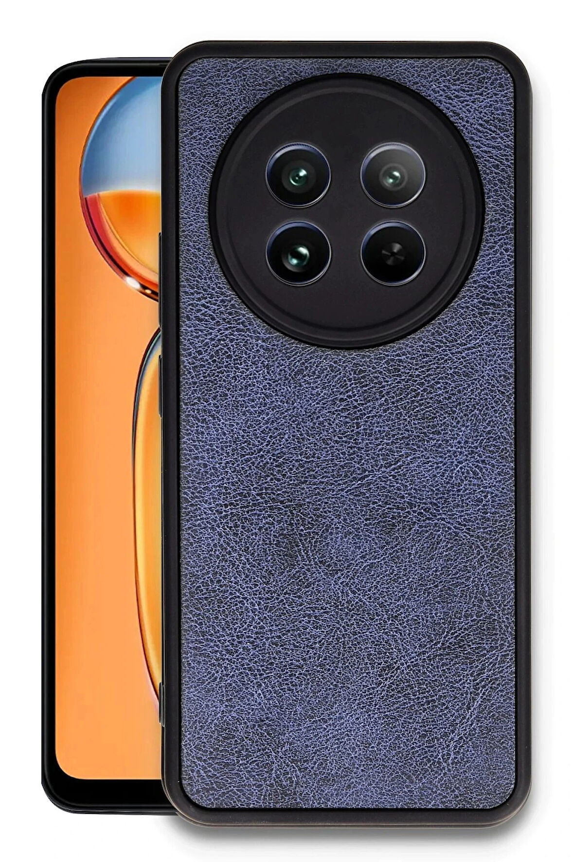 Realme 12 5G Kılıf Aras Deri Kapak - Lacivert