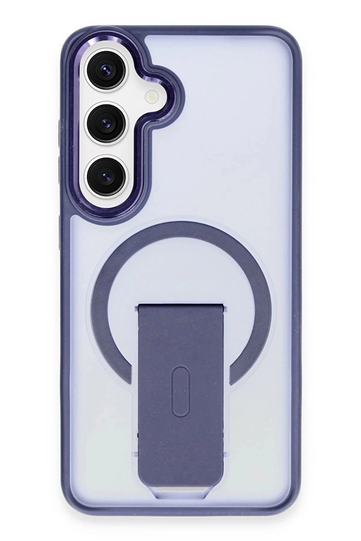 Samsung Galaxy S24 Tork Magsafe Standlı Kapak - Lacivert