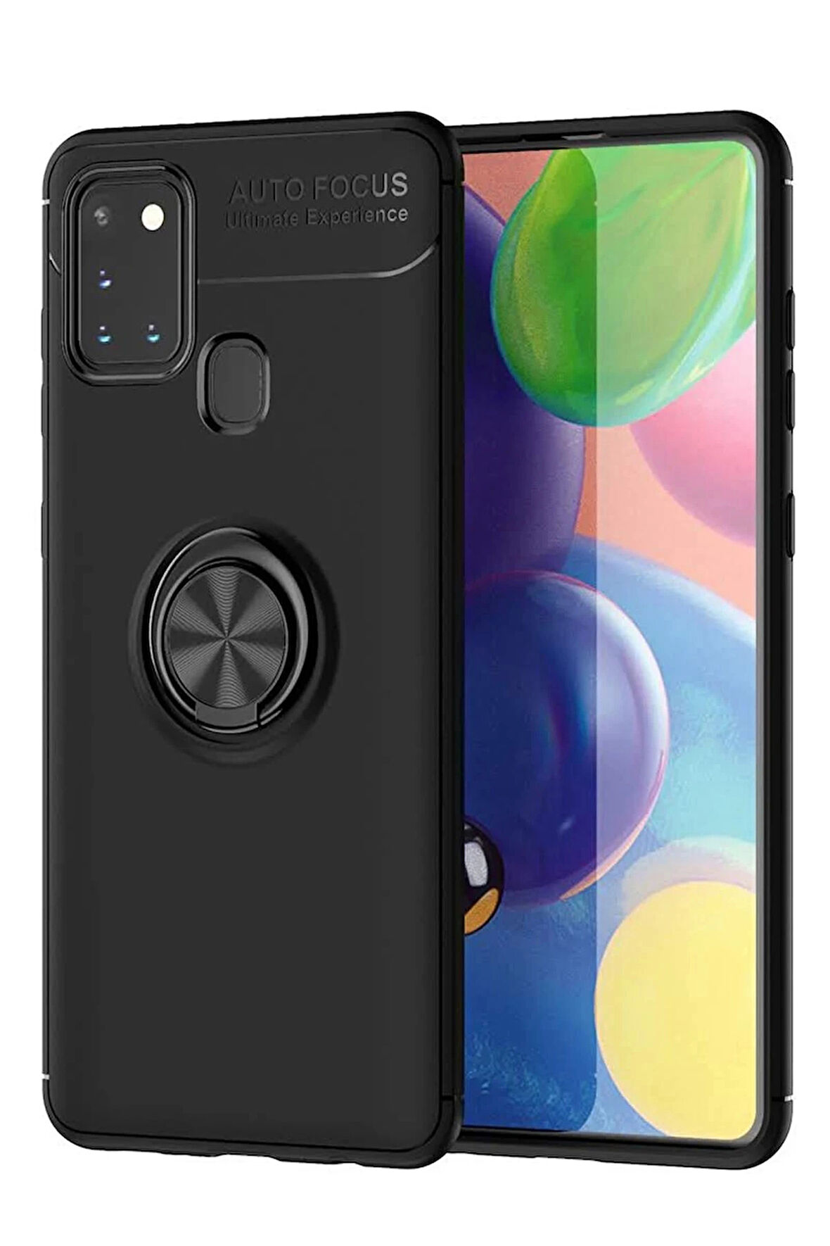 Samsung Galaxy M31 Kılıf Range Yüzüklü Silikon - Siyah