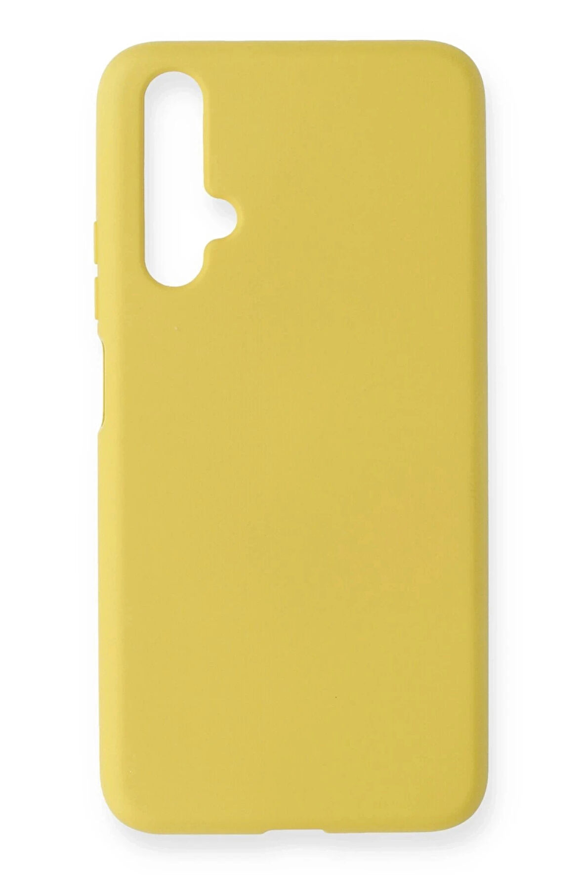 Huawei Honor 20 Kılıf Nano içi Kadife Silikon - Sarı