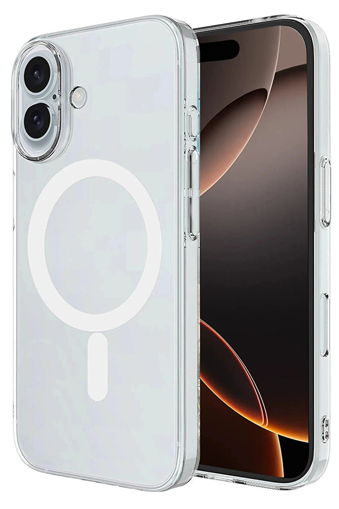 iPhone 16 Plus Kılıf Magneticsafe Şeffaf Silikon - Şeffaf