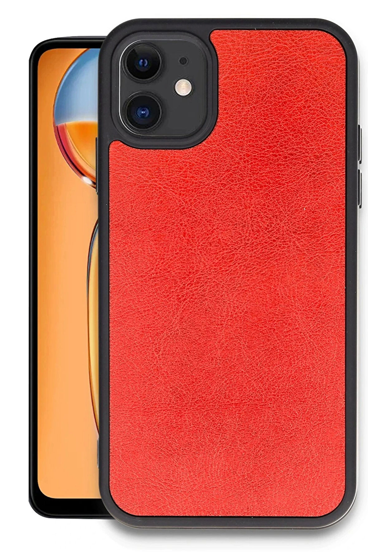 iPhone 11 Kılıf Aras Deri Kapak - Kırmızı