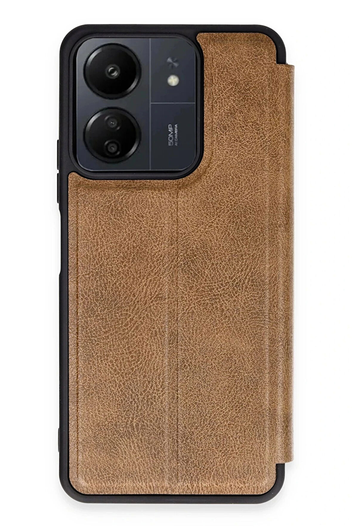 Xiaomi Redmi 13C Kılıf Flip Cover - Taba