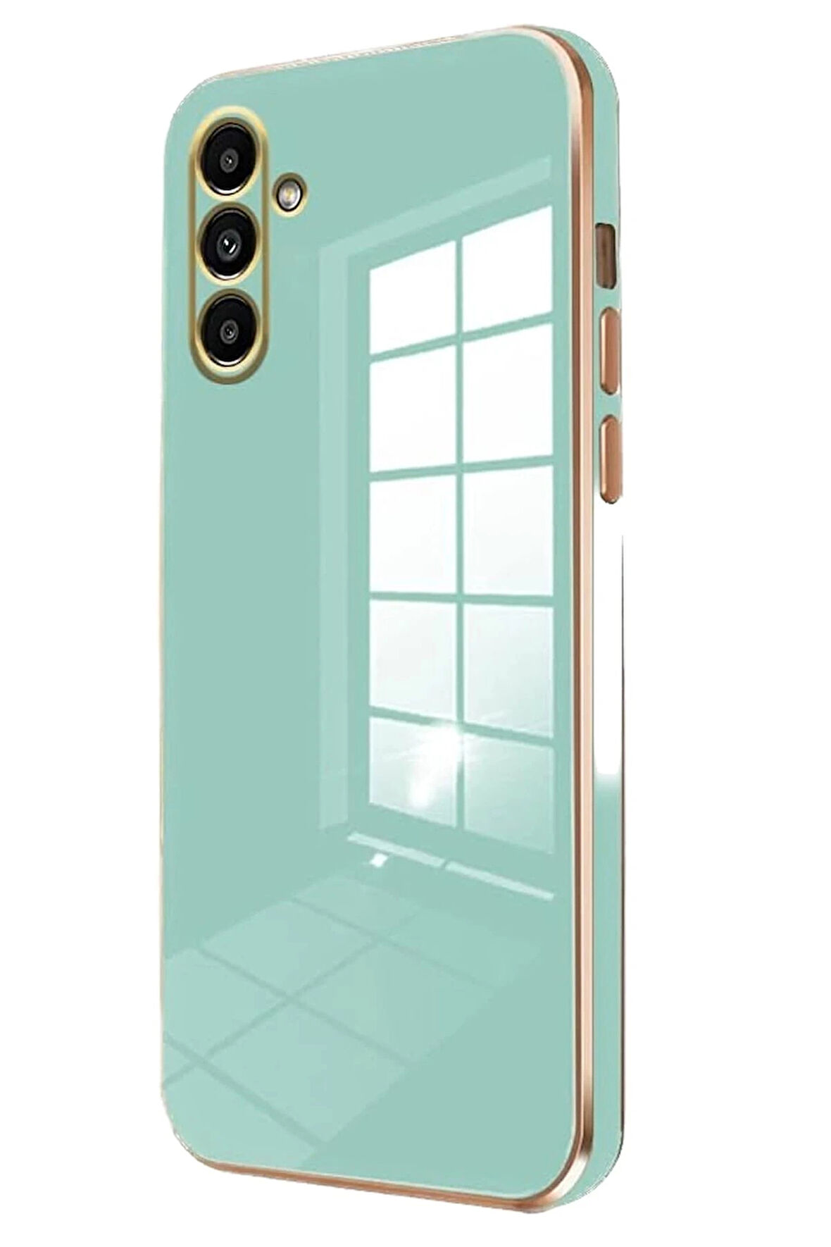 Samsung Galaxy A55 5G Kılıf Volet Silikon - Açık Yeşil