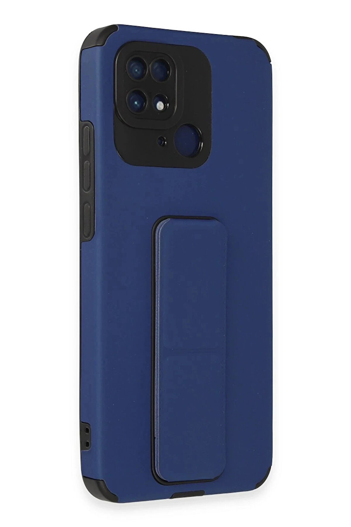 Xiaomi Redmi 10C Kılıf Mega Standlı Silikon - Mavi