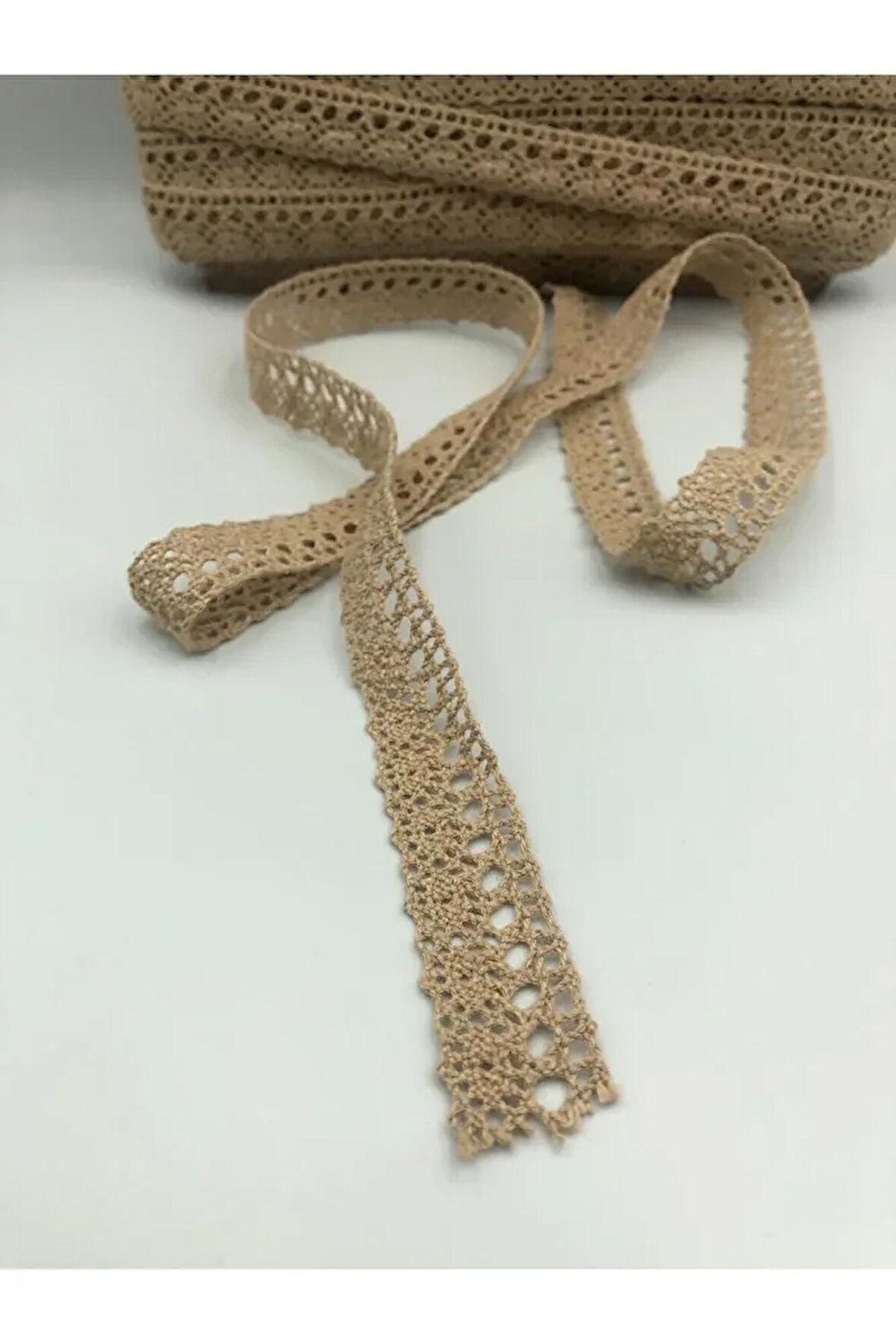 5 Metre Pamuk Dantel Şerit 1.7 Cm Kopanaki Güpür