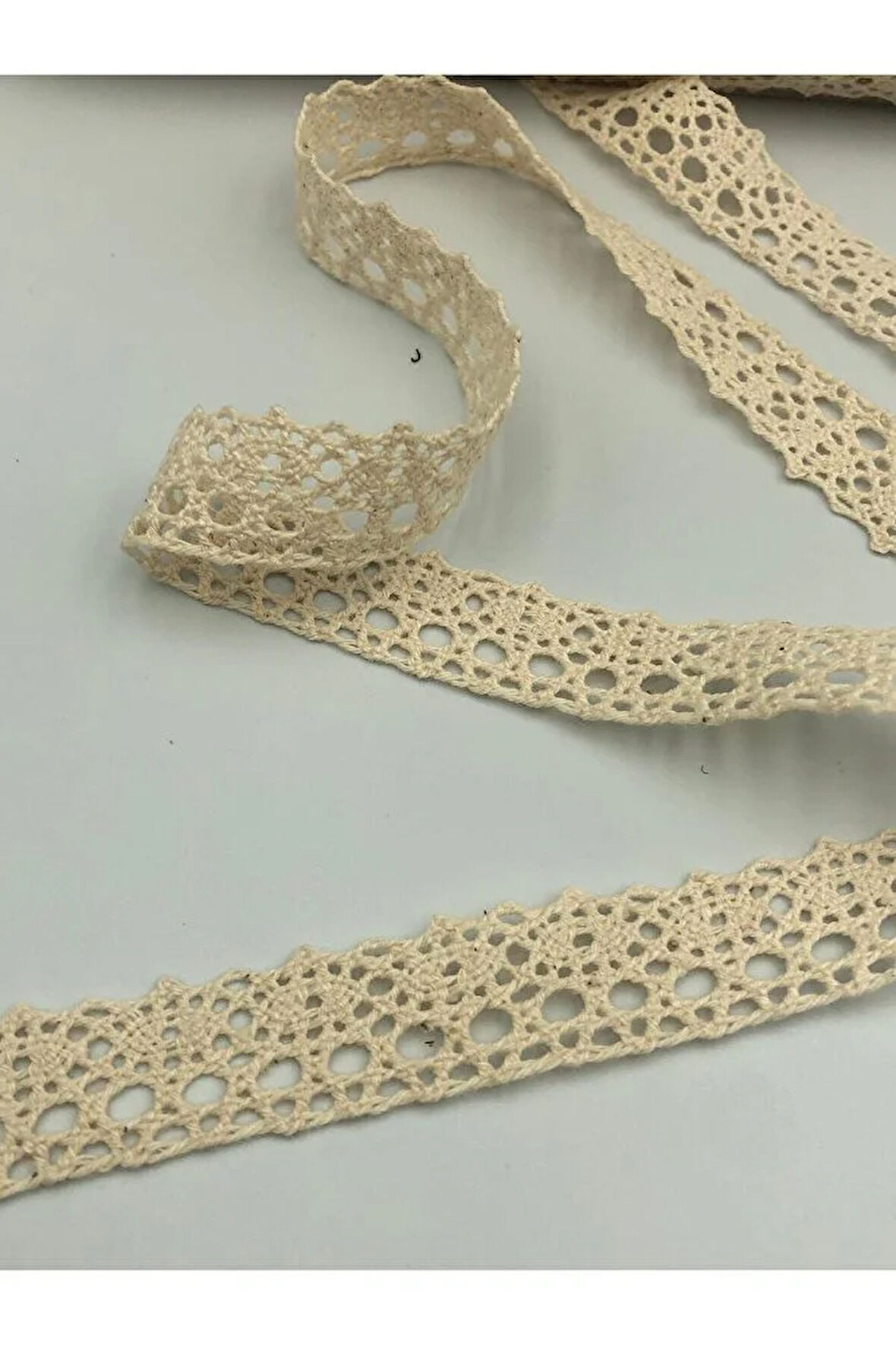 5 Metre Pamuk Dantel Şerit 1.7 Cm Kopanaki Güpür