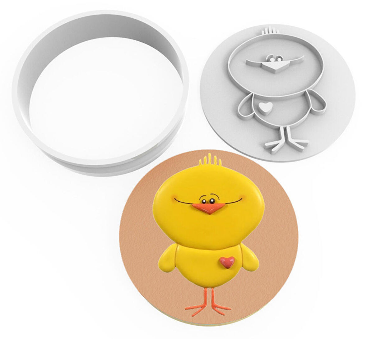 Kurabiye Kesici ve Damga Set - Sarı Kuş