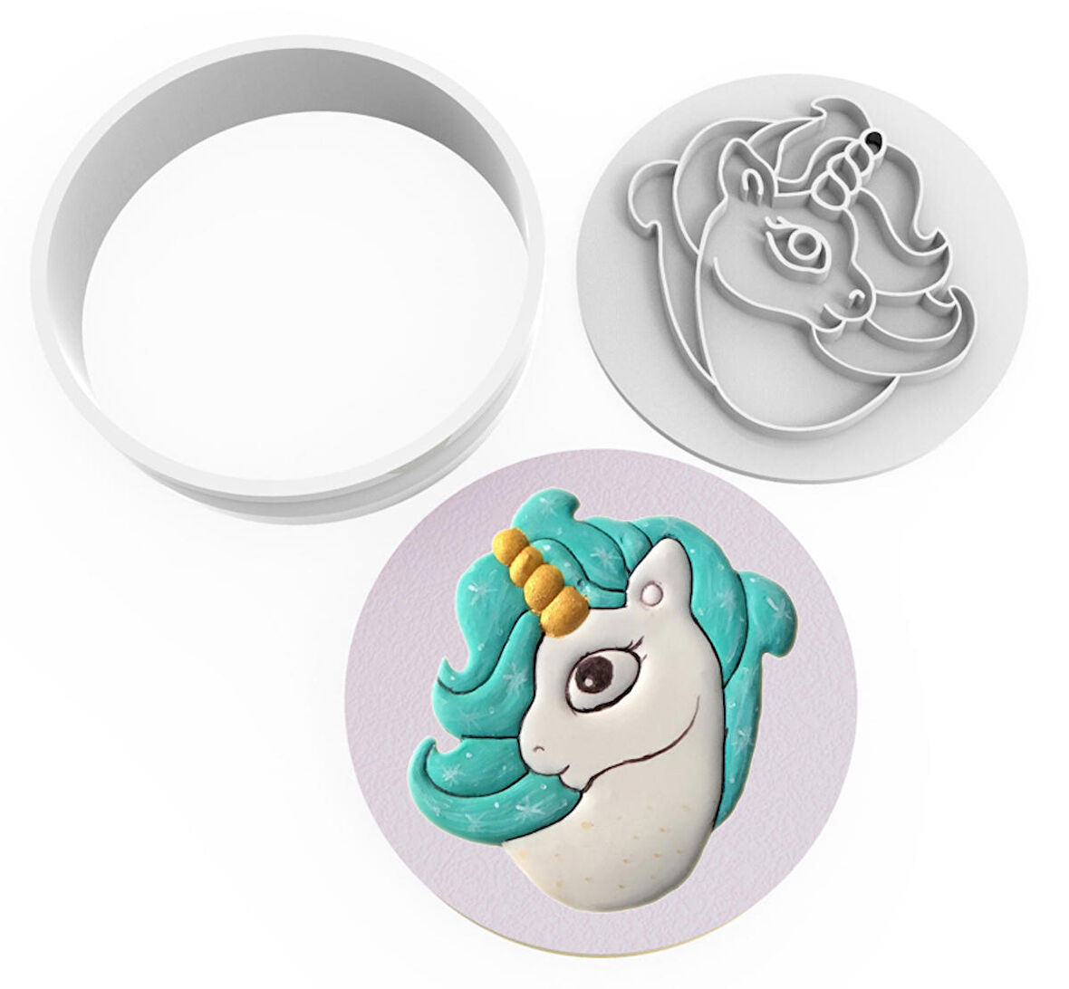 Kurabiye Kesici ve Damga Set - Unicorn