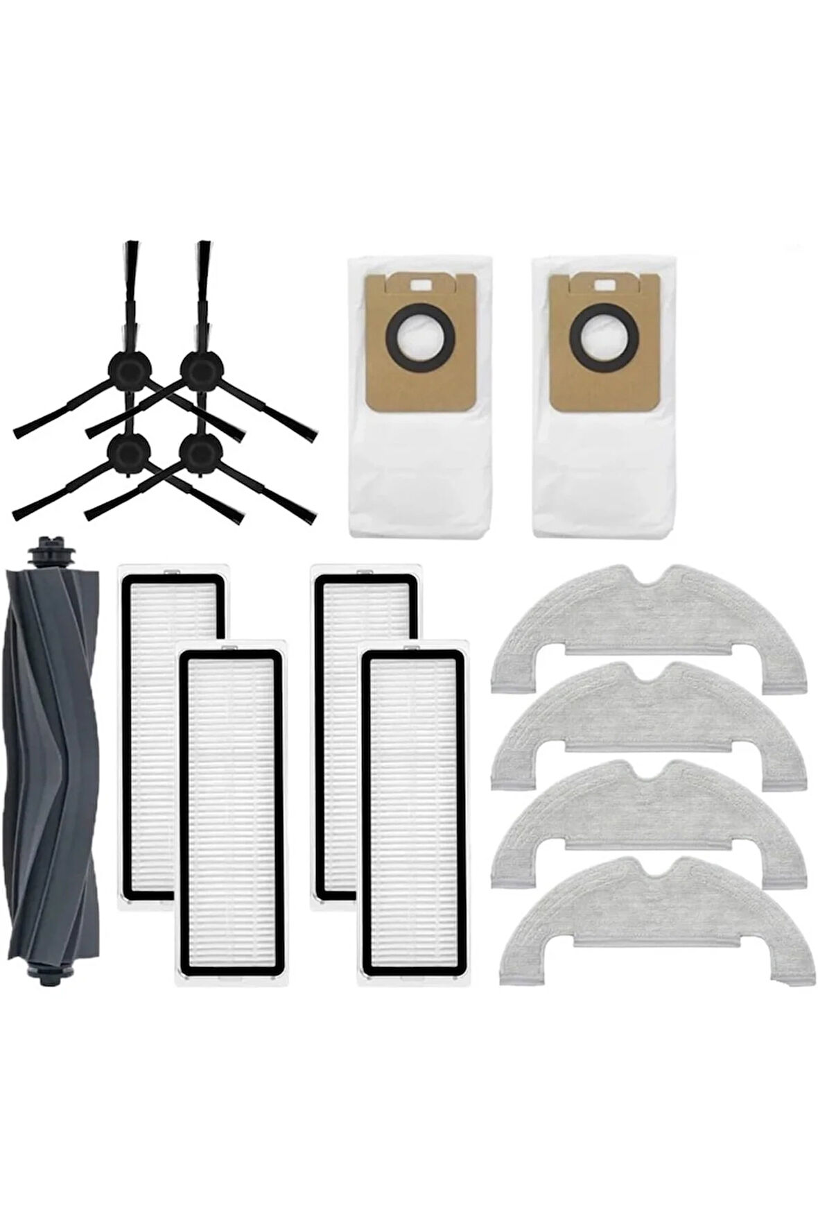Dream e D10S Plus + Uyumlu Fırça Filtre Toz Torbası Paspas yedek Parçaları