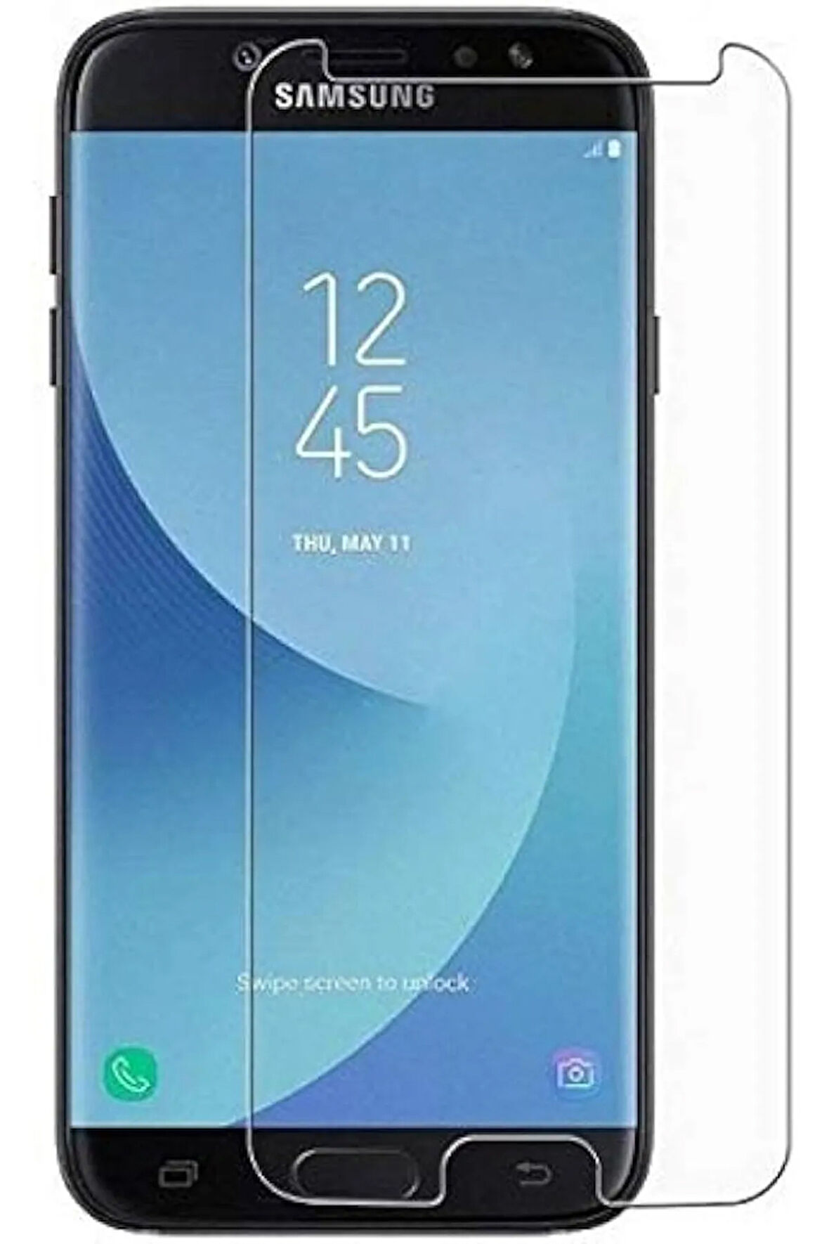 Samsung Galaxy J7 Pro Ekran Koruyucu Cam Tam Uyumlu Temperli Cam Kırılmaz Cam