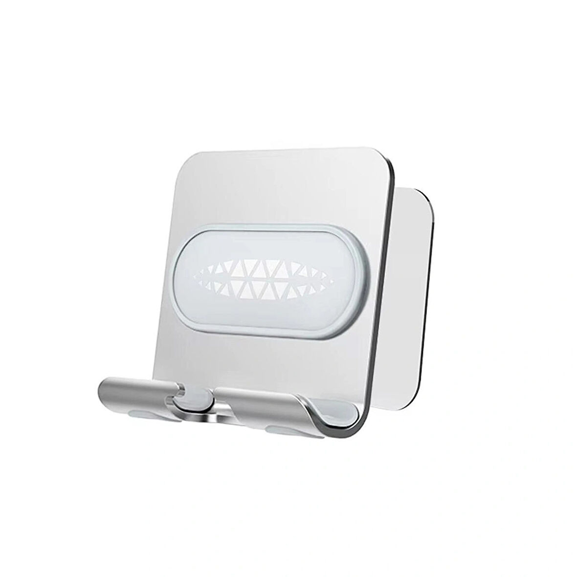 Microcase Döner Başlıklı Duvara Düz Alana Yapışkanlı Telefon Standı - GRİ AL4979