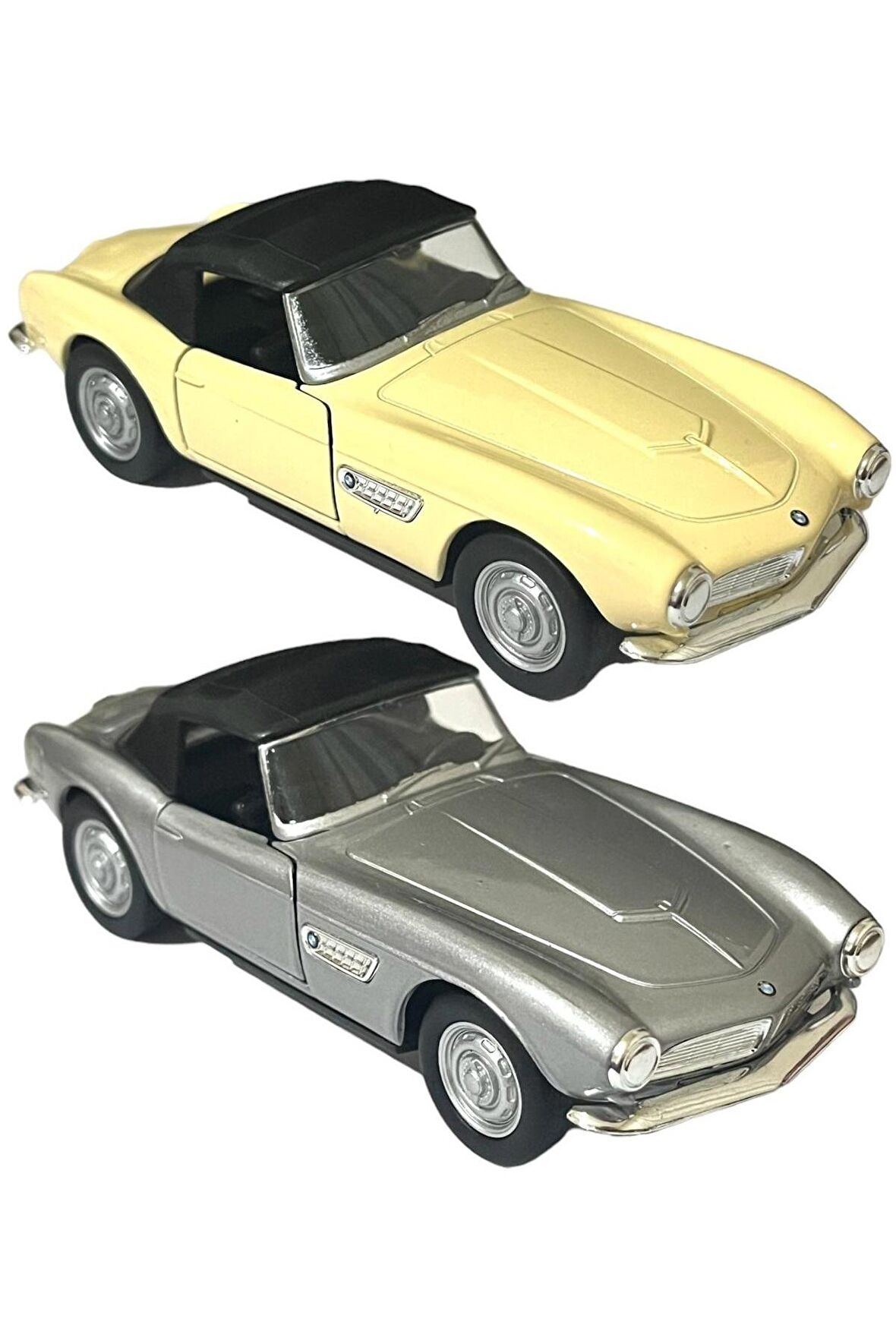 Bmw 507 Model Araba 1956 Model 1/36 Gri Ve Krem 2li Set