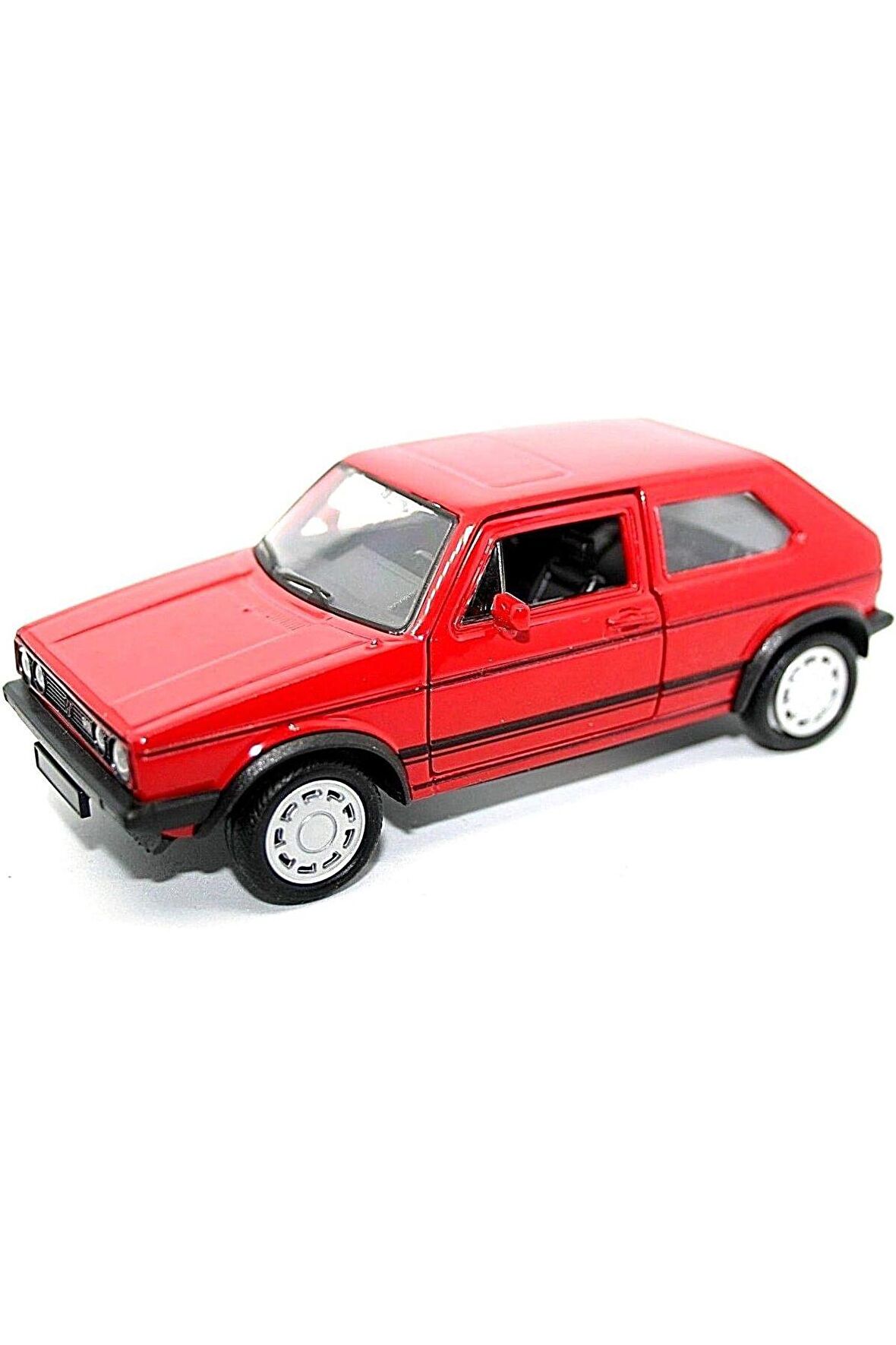 Volkswagen Golf GTi MK1 Klasik Araba 1:34 Ölçek Model Açılış Kapıları Lisanslı Ürün Kırmızı
