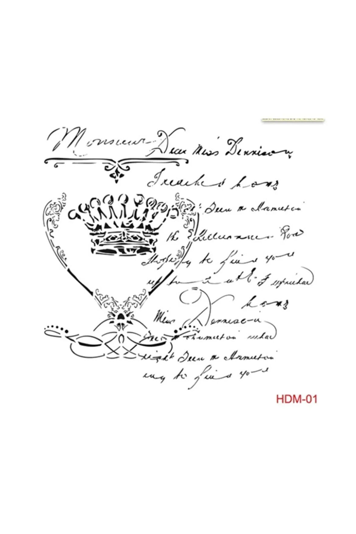 Taç Stencil (şablon) 25x25 Cm