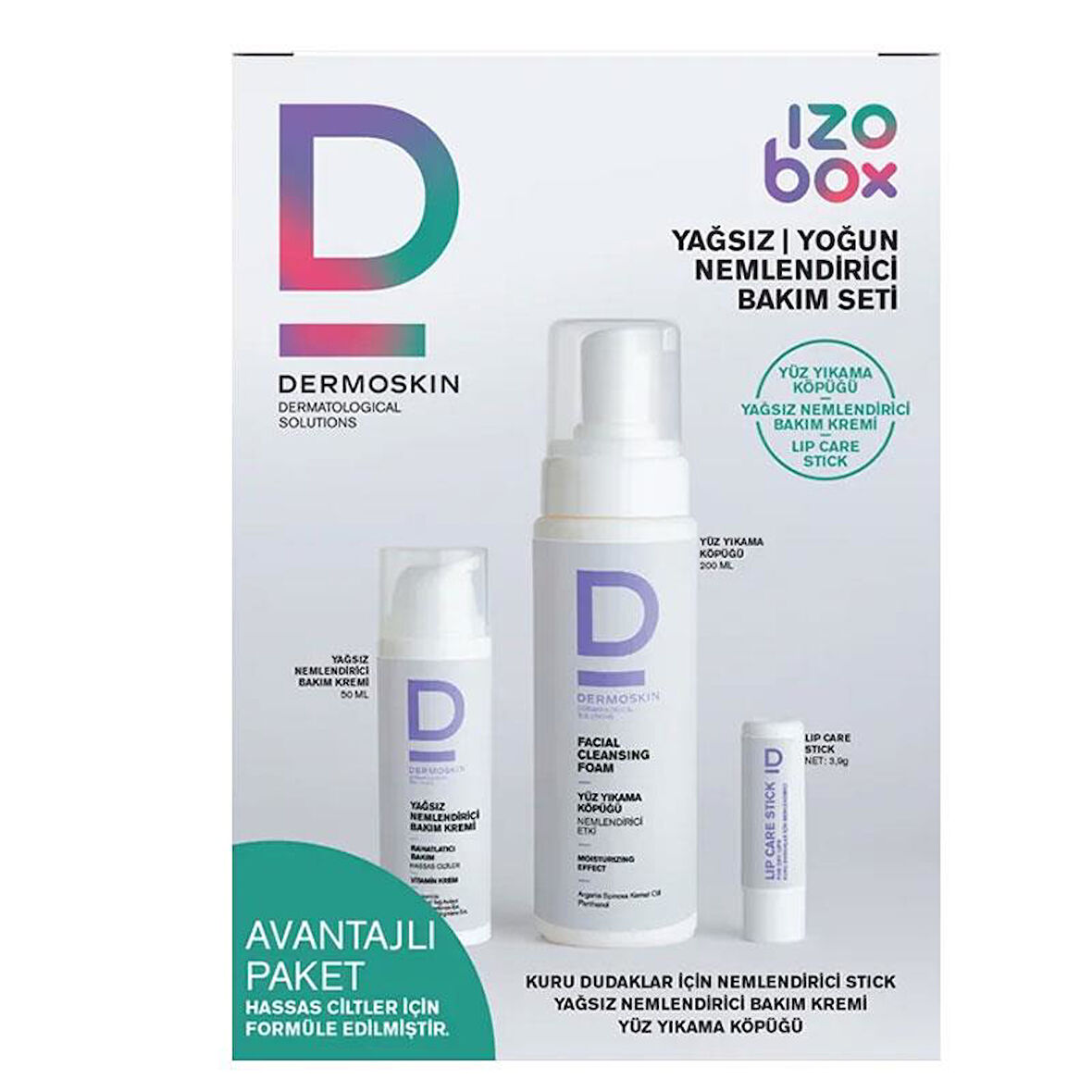 Dermoskin Izobox Yağsız Yoğun Nemlendirme Bakım Seti