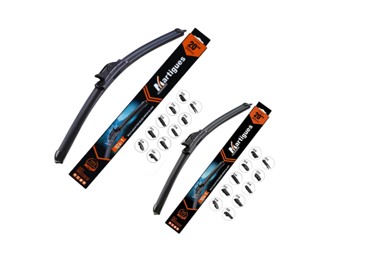 Megane 4 2015 Sonrası Uyumlu Silecek Takımı 600mm + 450mm (10 Aparatlı)