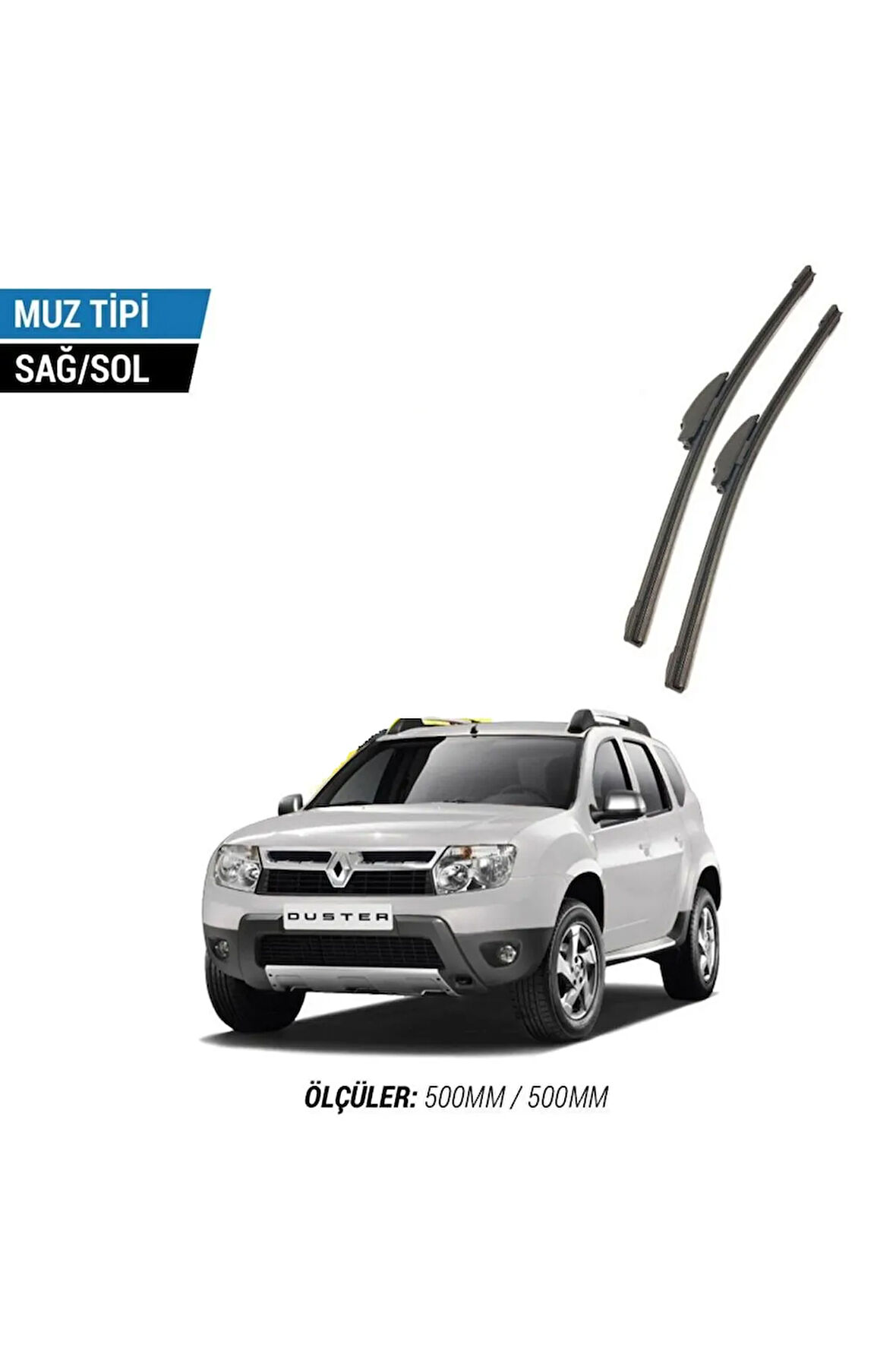 DACİA DUSTER 2010-2014 2'li Ön Cam Sileceği Sağ Sol Silecek Takımı Muz Silecek