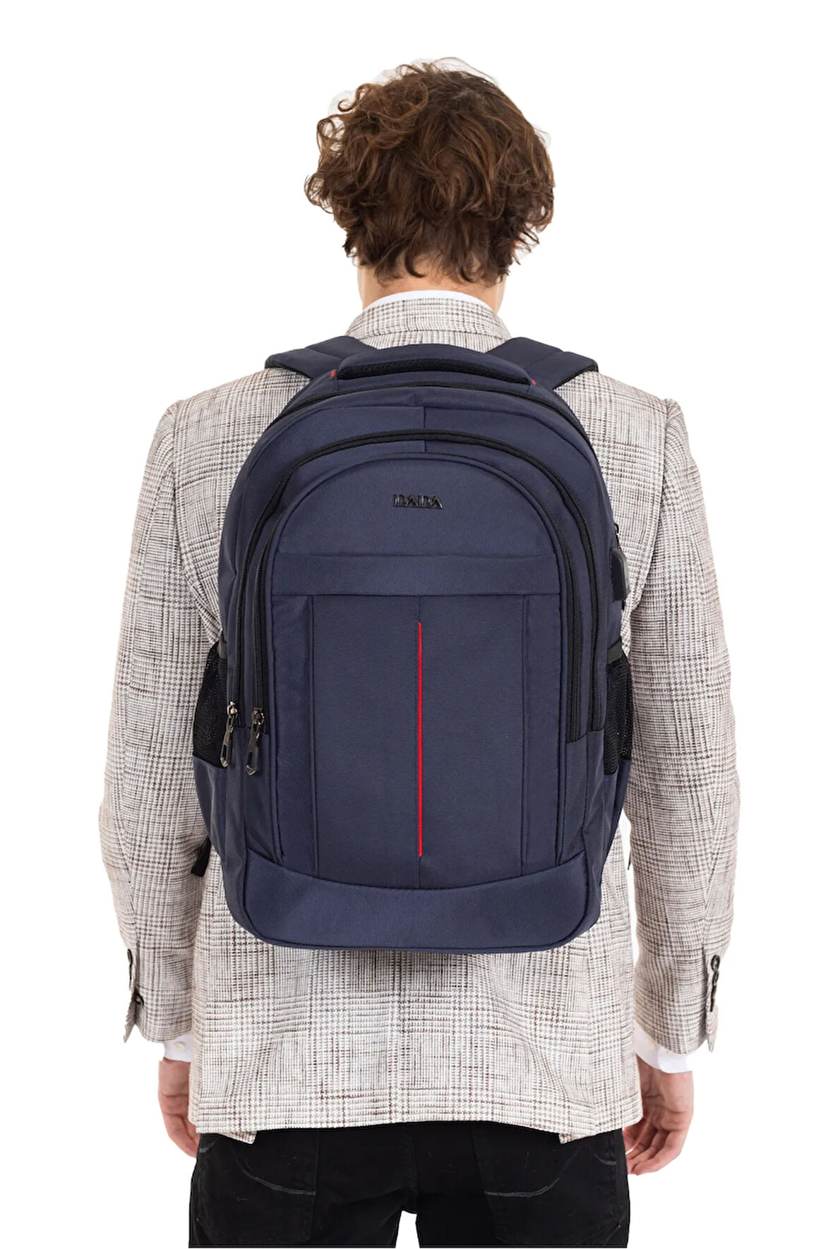 Lacivert Okul Çantası Geniş İç Hacim Yandan Cepli Uzun Ömürlü ve Sağlam Ortaokul Lise Üniversite