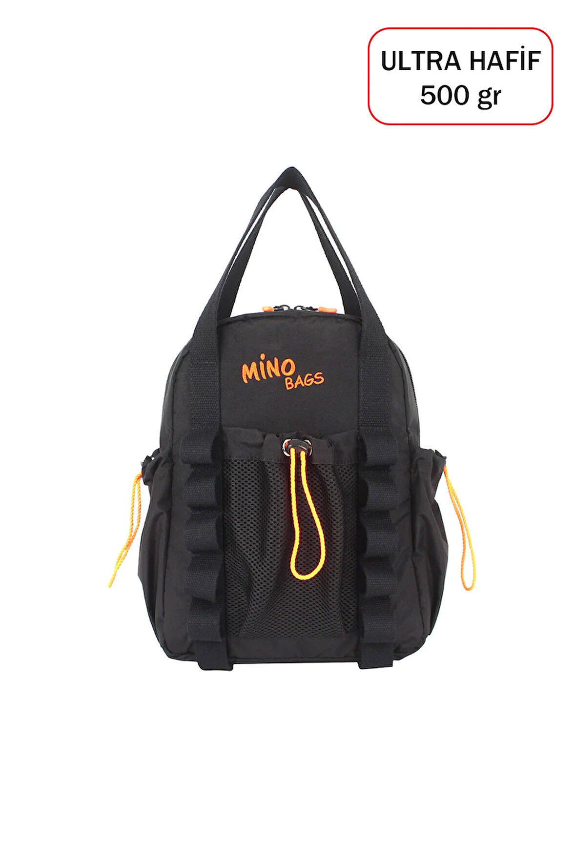 Fonksiyonel Ultra Hafif Siyah Kadın Sırt Çanta El ve Omuzda Kullanım Yeni Nesil Su İtici Kumaş